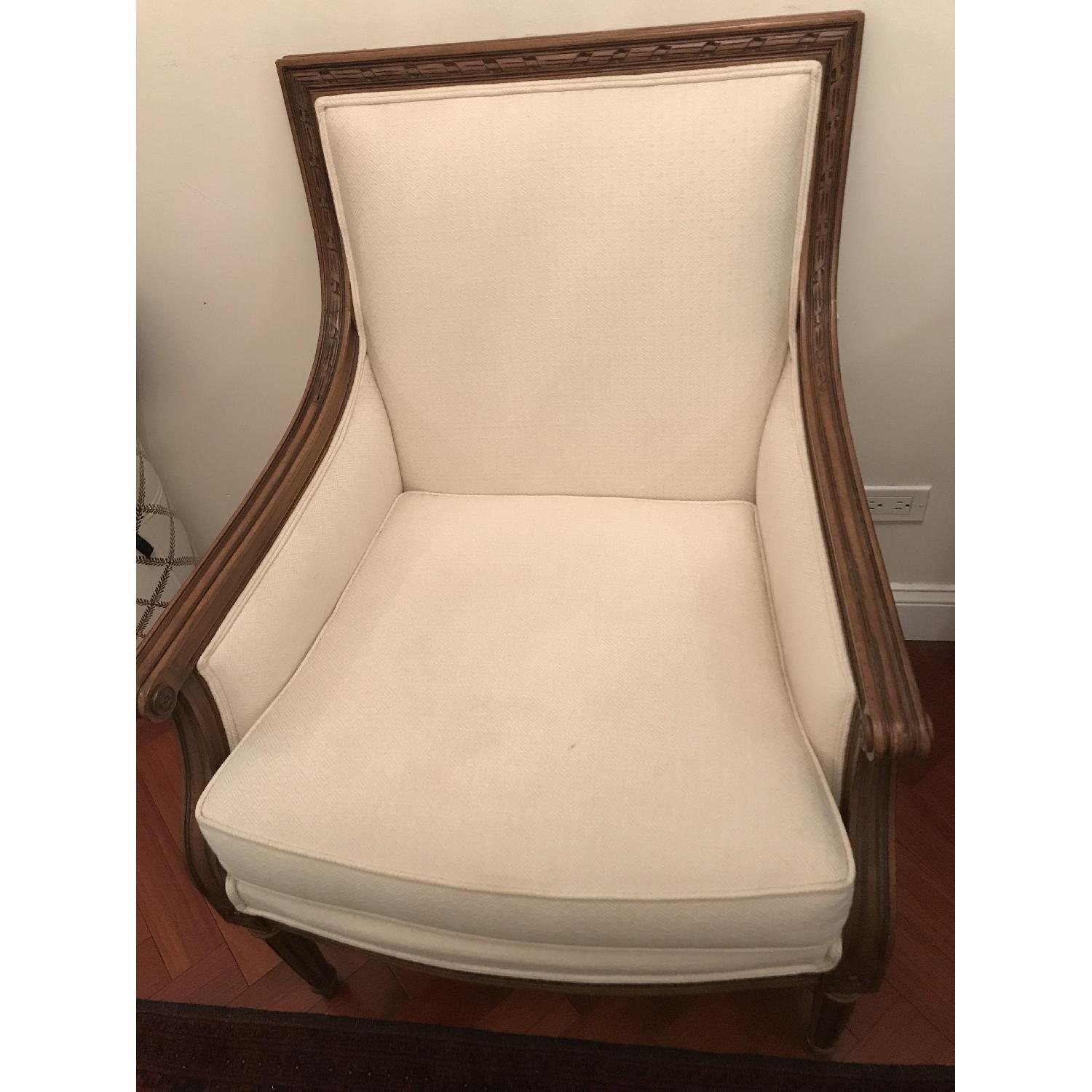 Ethan Allen Giselle Chairs in Cream - image-1