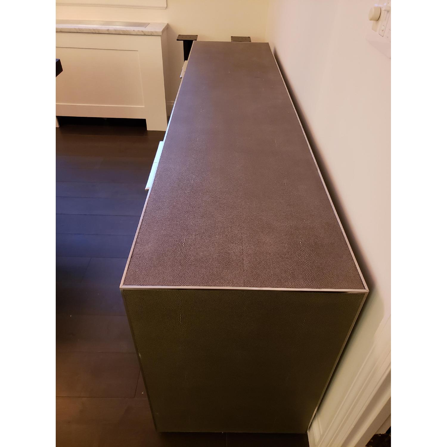 Restoration Hardware Smythson Shagreen 4 Door Sideboard - image-5