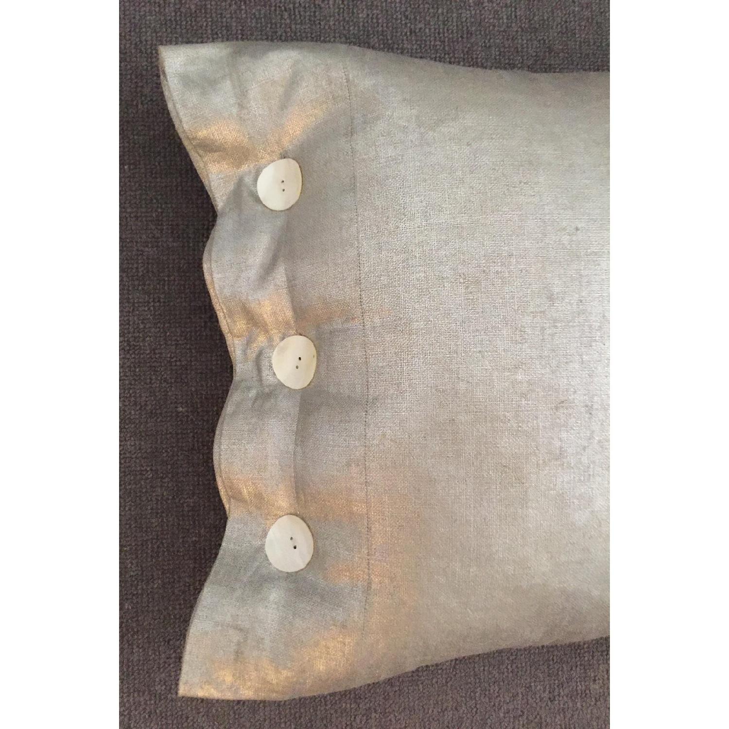 Modern Luxe Metallic Linen Pillow - image-2