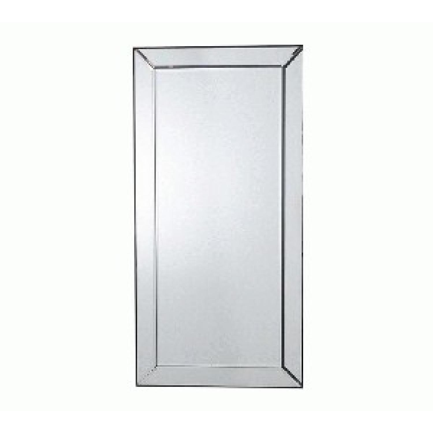 Large Rectangular Beveled Mirror - AptDeco