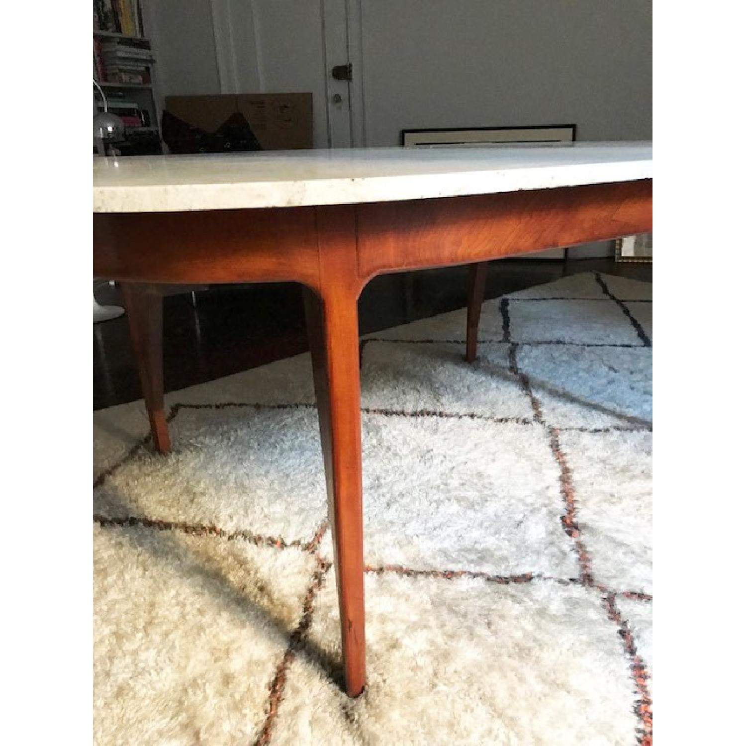 Mid-Century Modern Travertine Dining Table - image-7