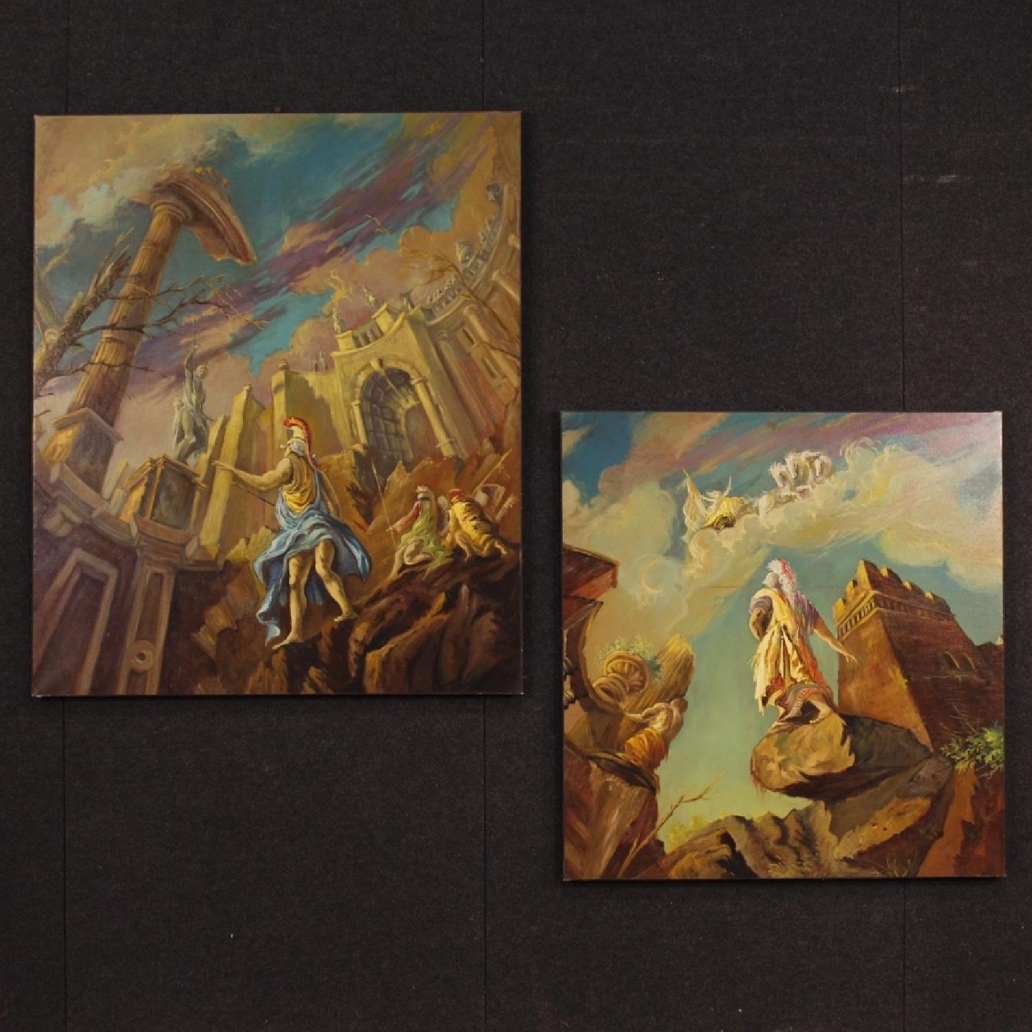 Italian Mythological Painting Oil on Canvas - image-2