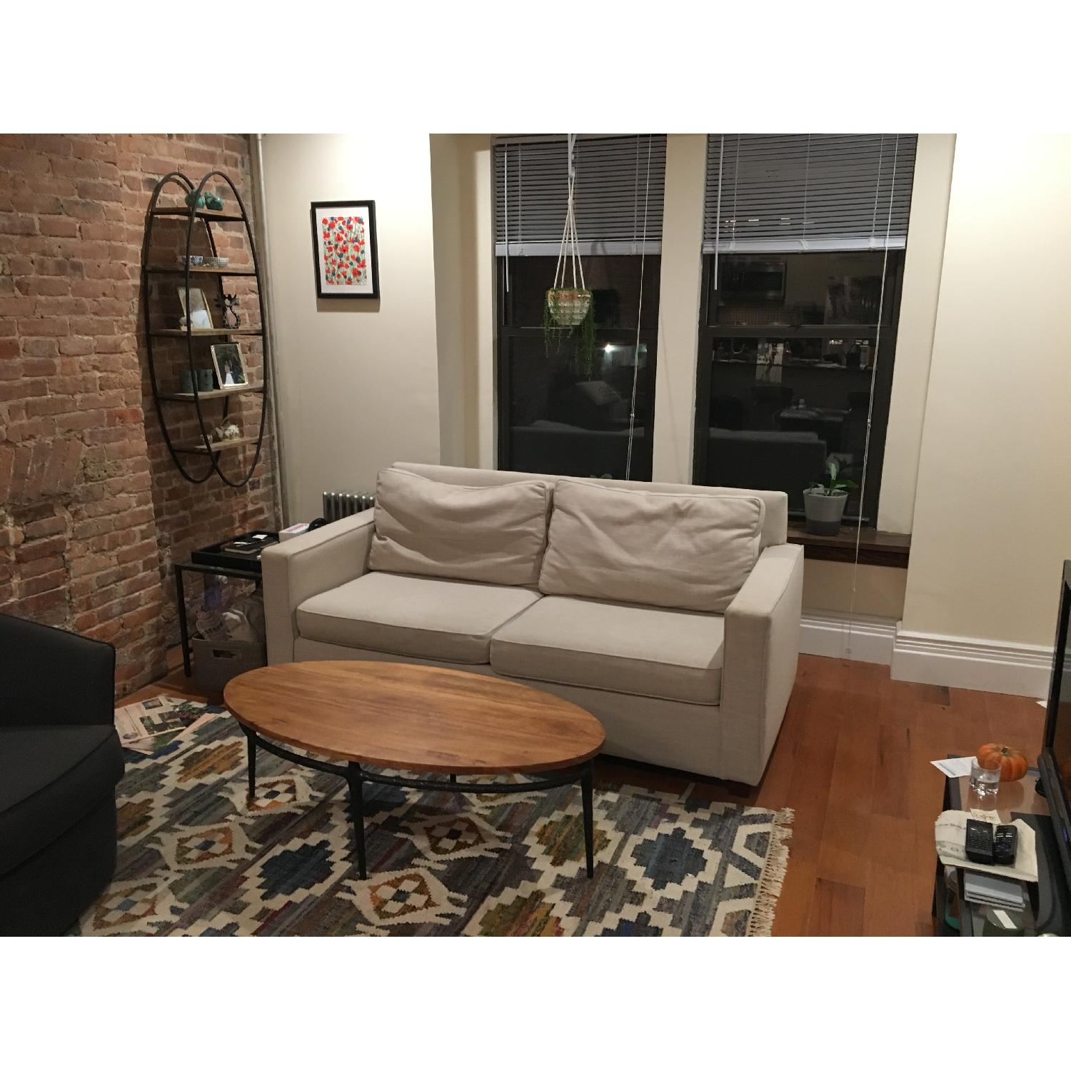 West Elm Henry Sofa in Linen Weave Natural - image-1