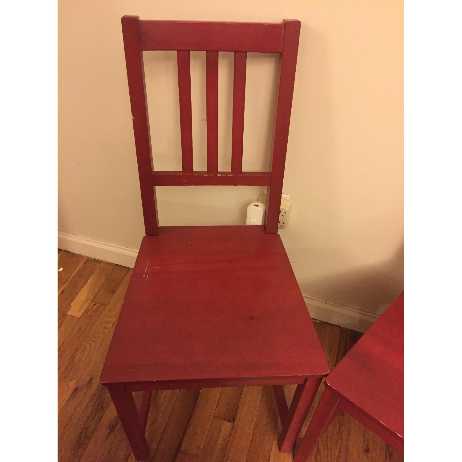 Ikea Stefan Red Dining Chairs AptDeco