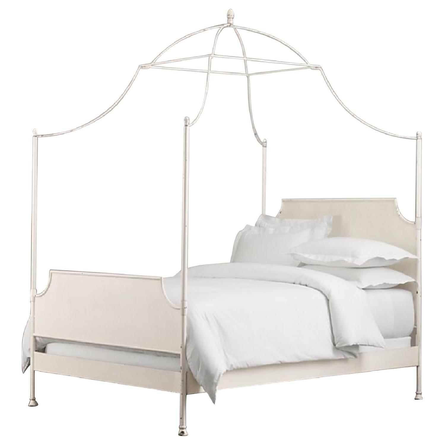 Restoration Hardware 19th C. Campaign Iron Canopy Bed AptDeco