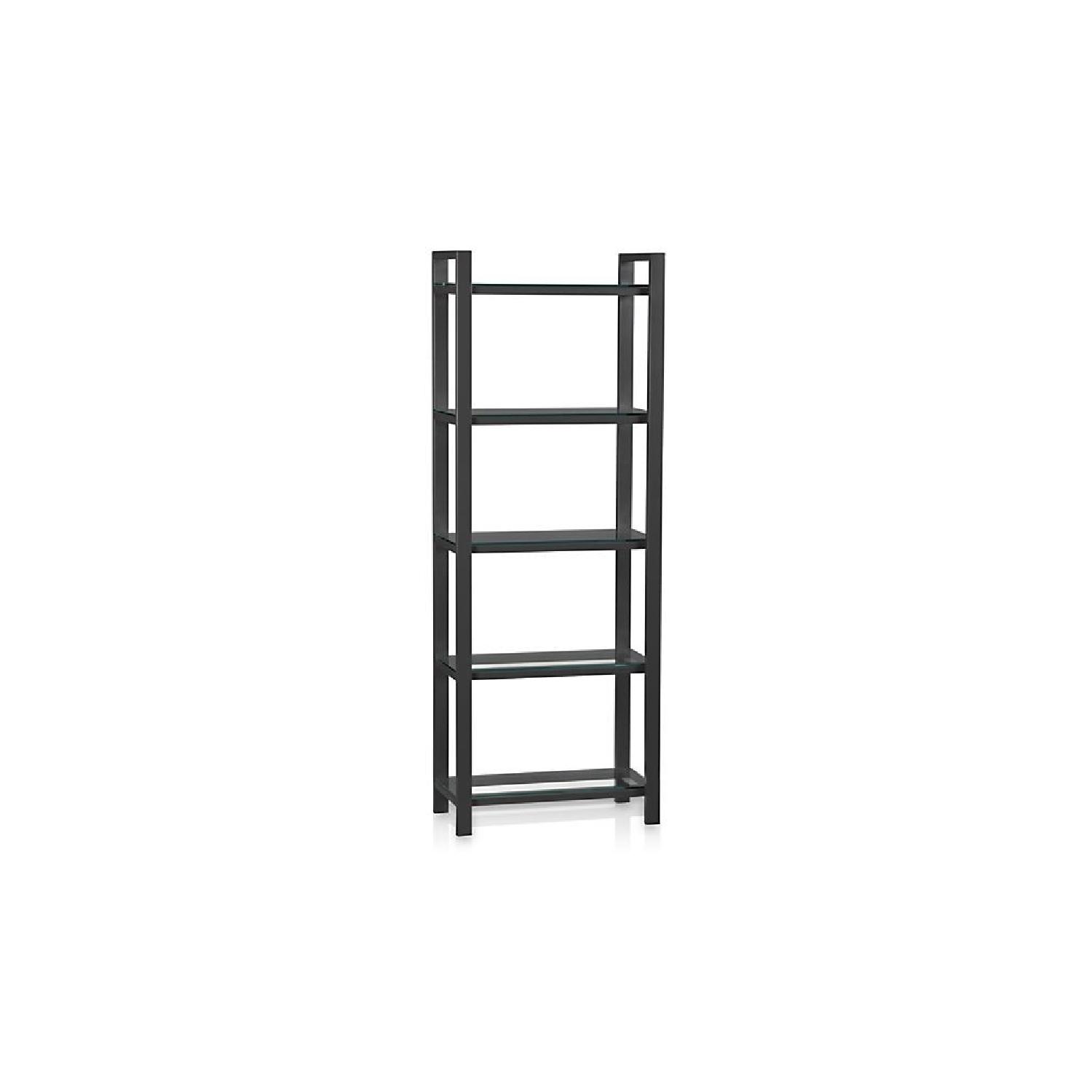 Crate & Barrel Glass Bookshelf - image-1