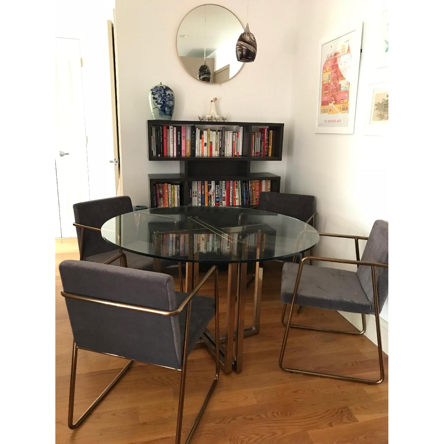 CB2 Silverado Brass Round Dining Table - image-2