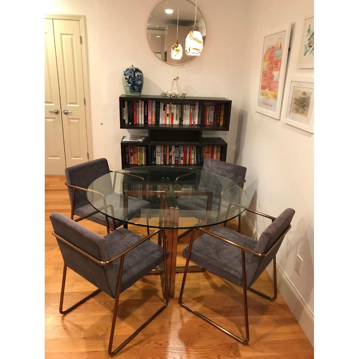 CB2 Silverado Brass Round Dining Table - image-3