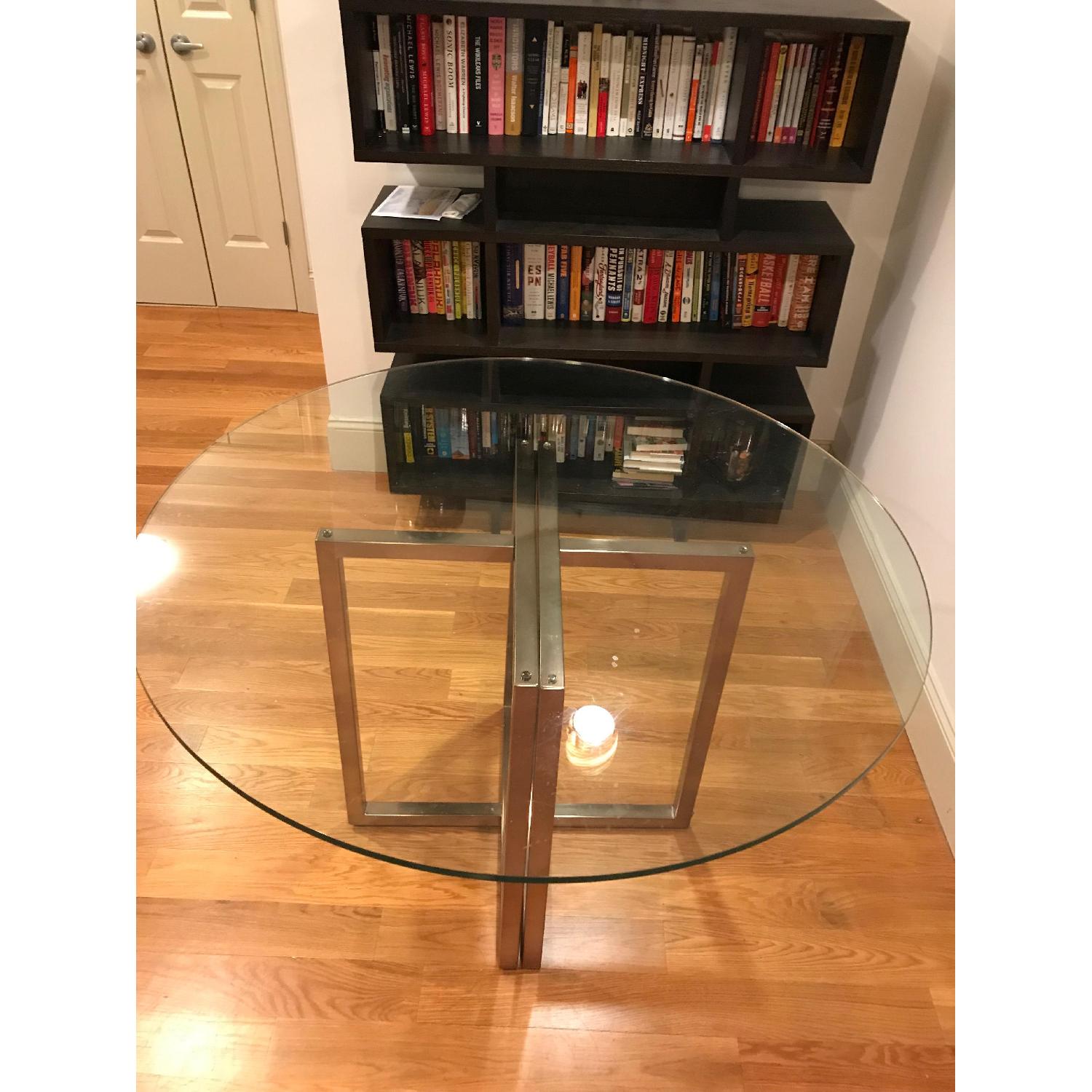CB2 Silverado Brass Round Dining Table - image-4