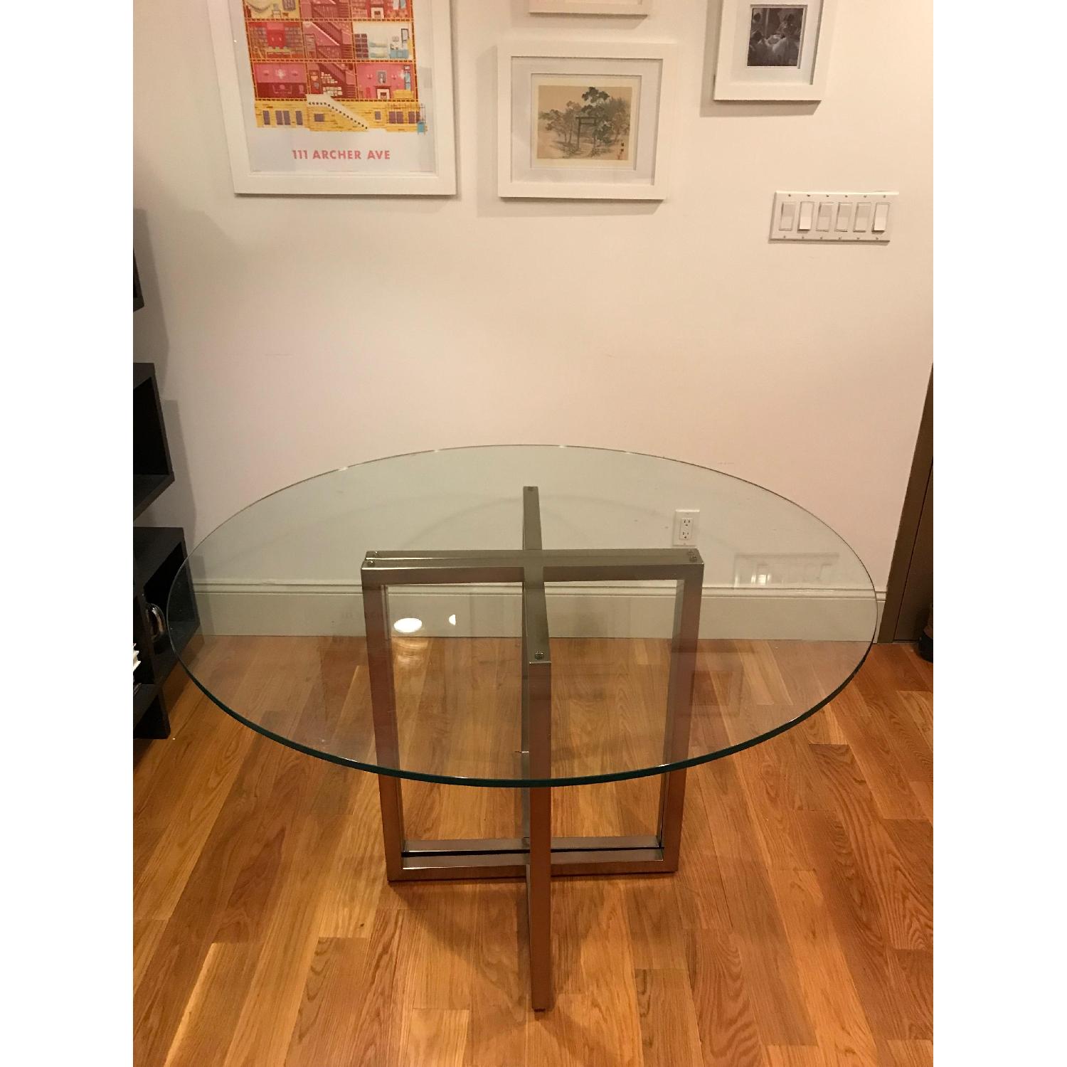 CB2 Silverado Brass Round Dining Table - image-5