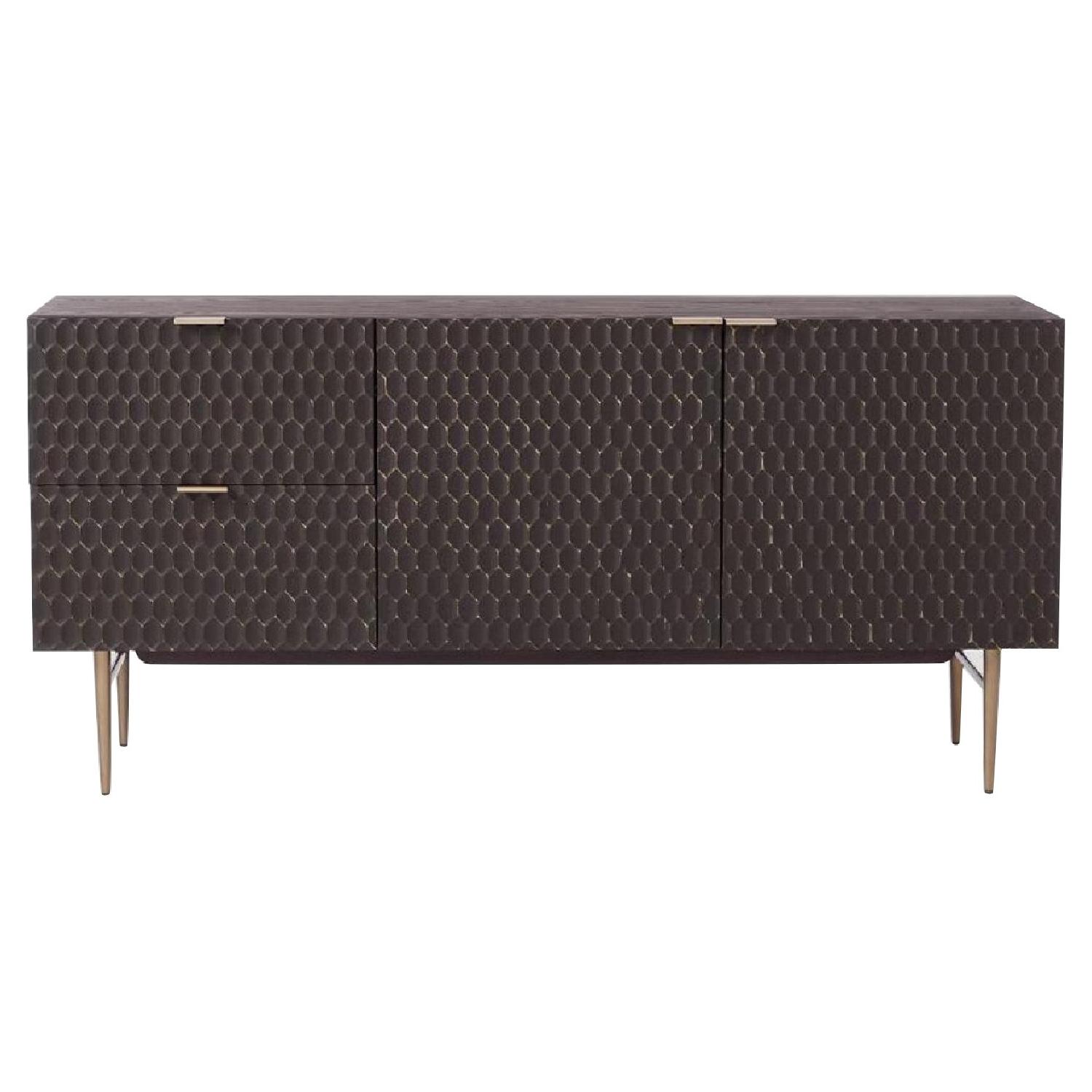 West Elm Audrey Buffet/Media Stand in Charcoal AptDeco