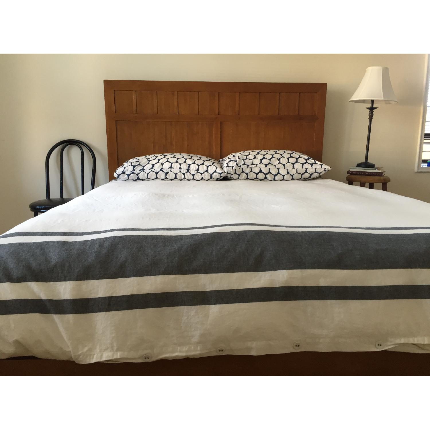 Crate & Barrel Bento Honey Queen Bed w/ Low Footboard - image-2