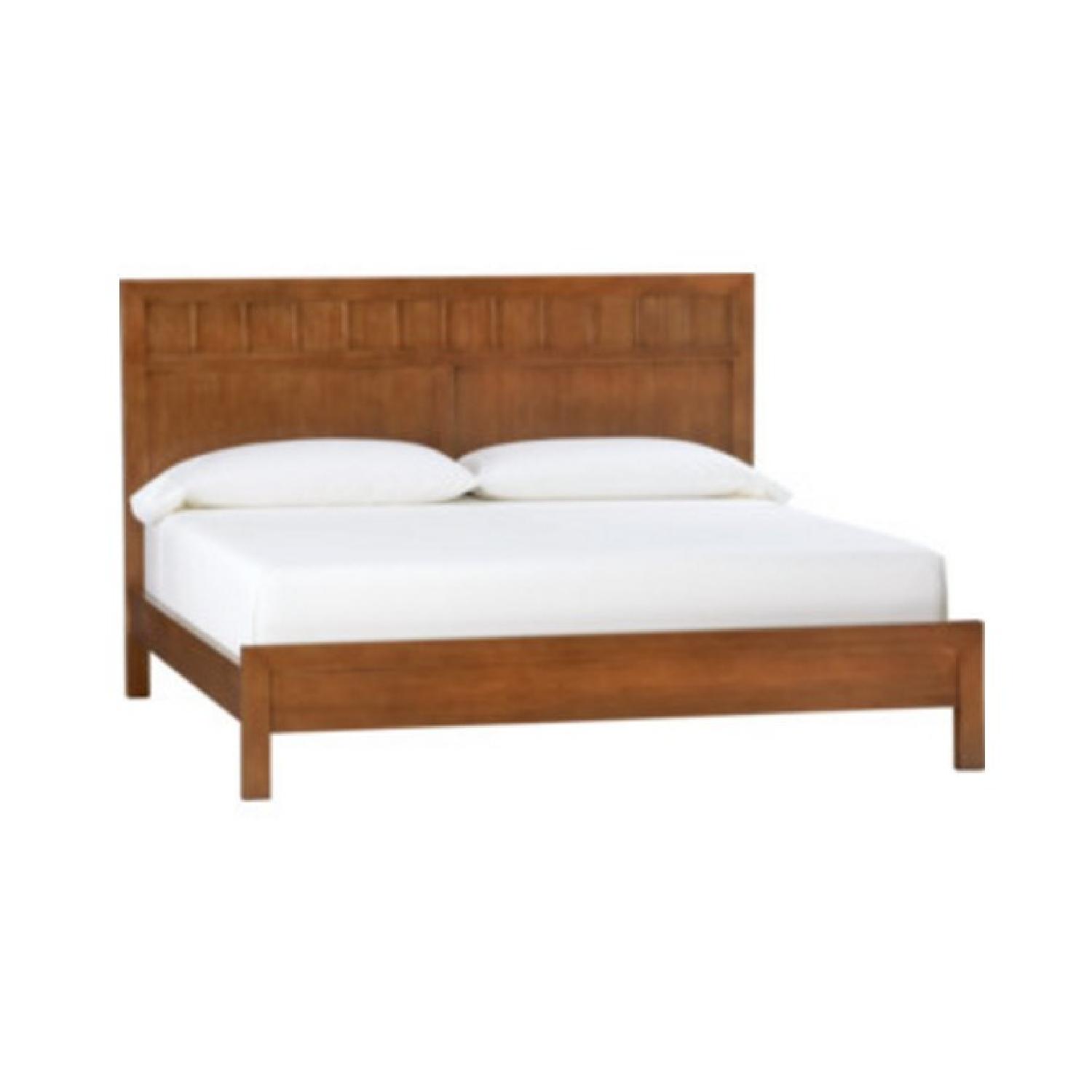 Crate & Barrel Bento Honey Queen Bed w/ Low Footboard - image-3