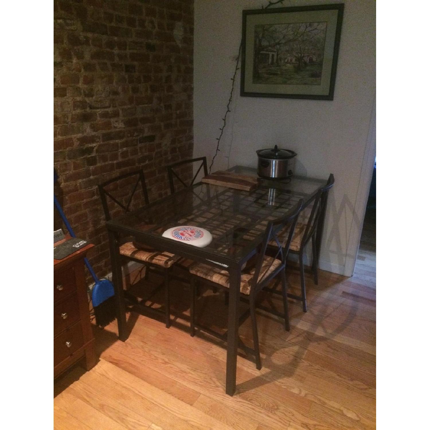 Ikea Glass Dining Table w/ 4 Chairs - image-1
