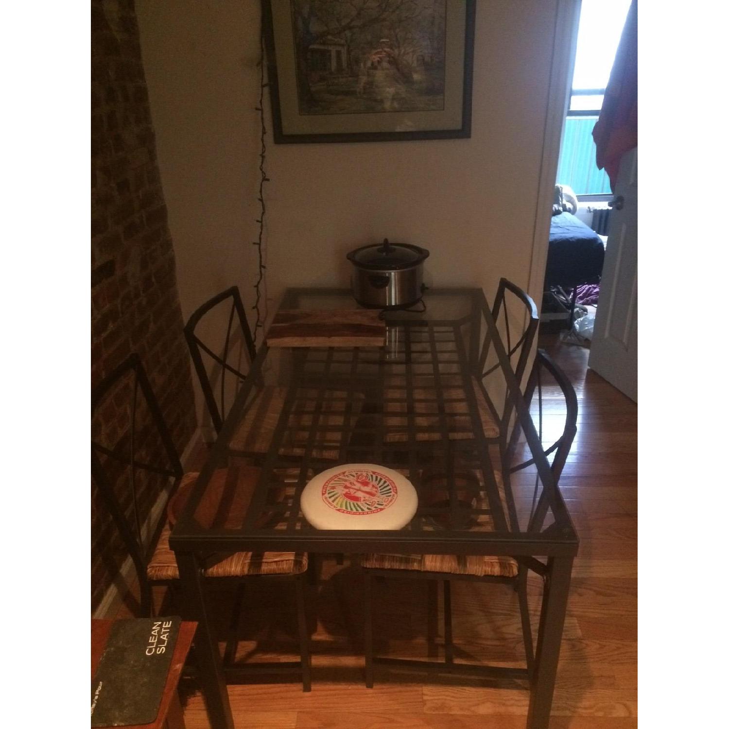 Ikea Glass Dining Table w/ 4 Chairs - image-2