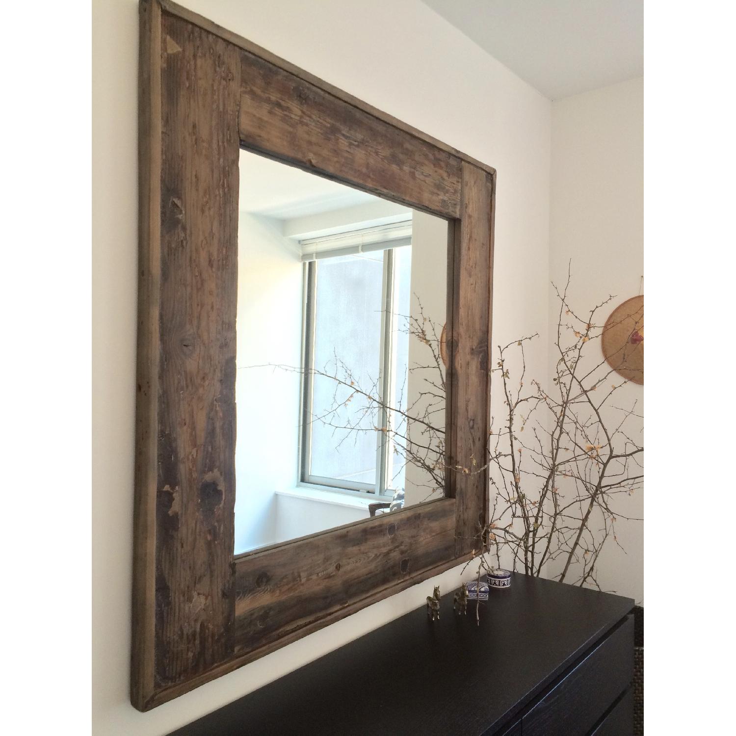 Restoration Hardware Salvaged Boat Wood Mirror - image-2