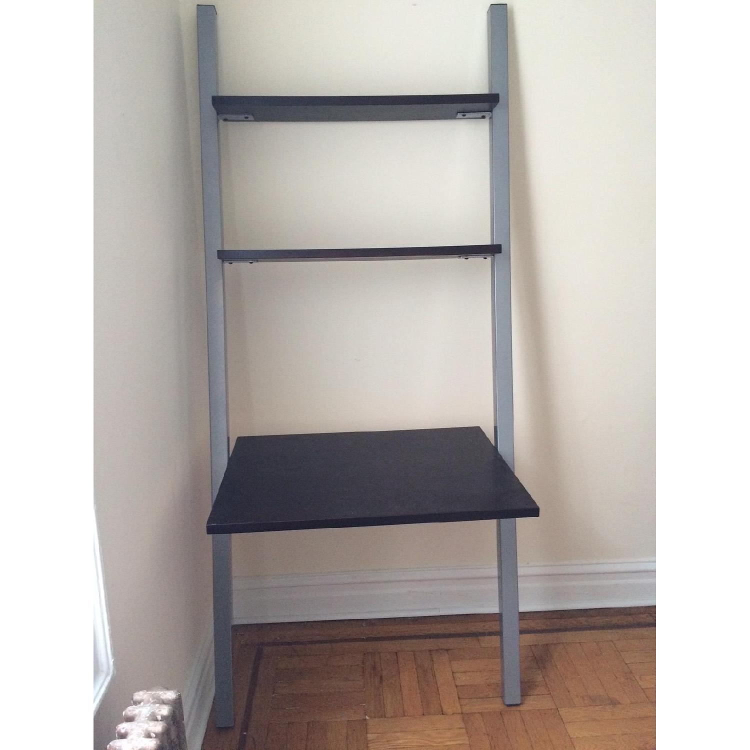 West Elm Leaning Bookcase w/ Desk AptDeco