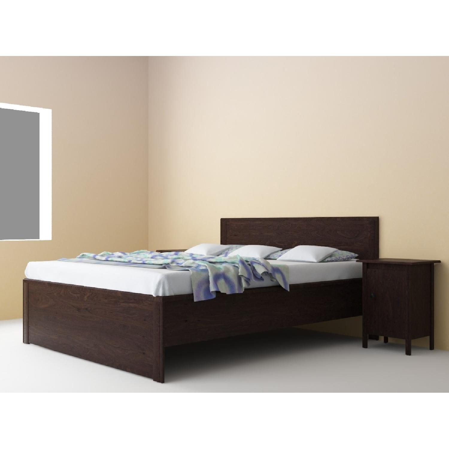 Ikea Brusali Full Size Bed Frame + Nightstand AptDeco