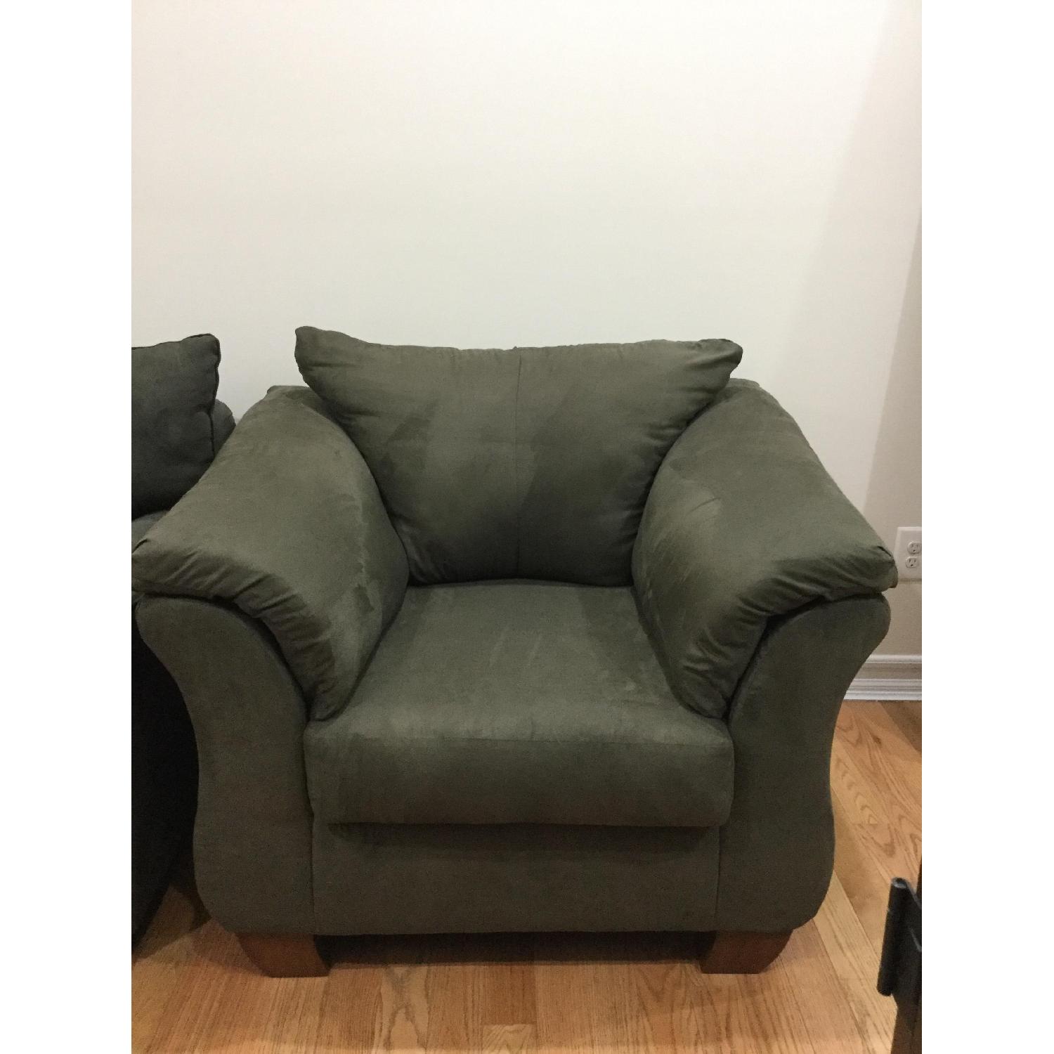 Ashley's Darcy Sage Green Armchair - image-1