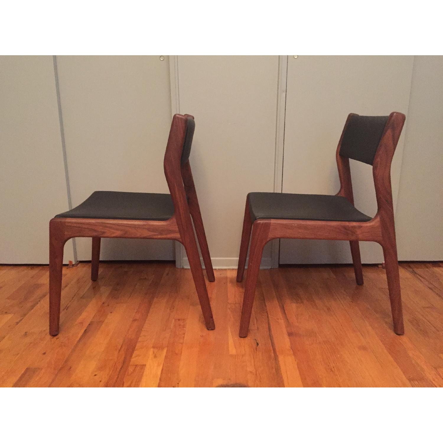 Autoban Deer Chairs by De La Espada in Oiled Danish Walnut & Black Leather - image-2