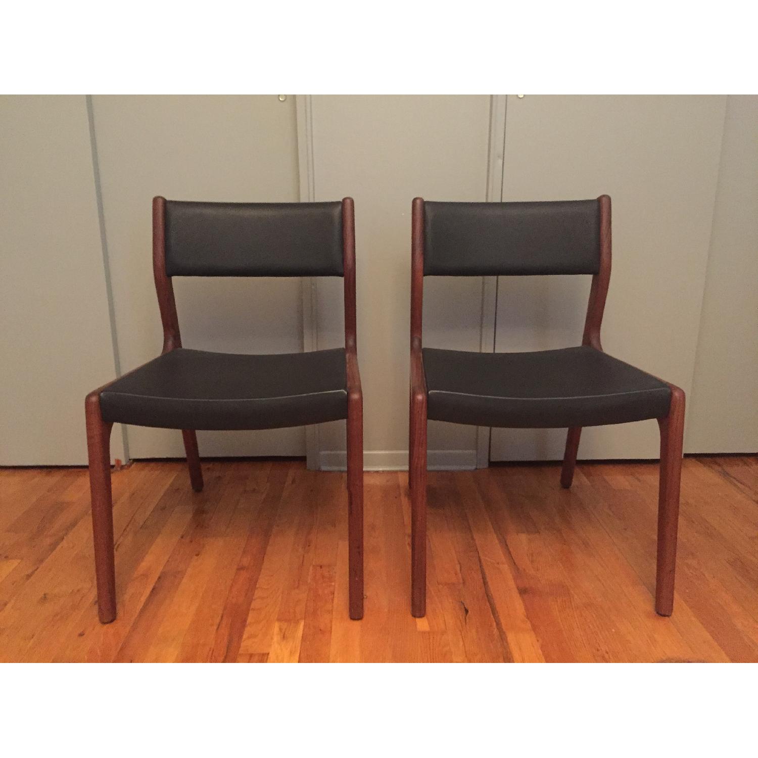 Autoban Deer Chairs by De La Espada in Oiled Danish Walnut & Black Leather - image-5