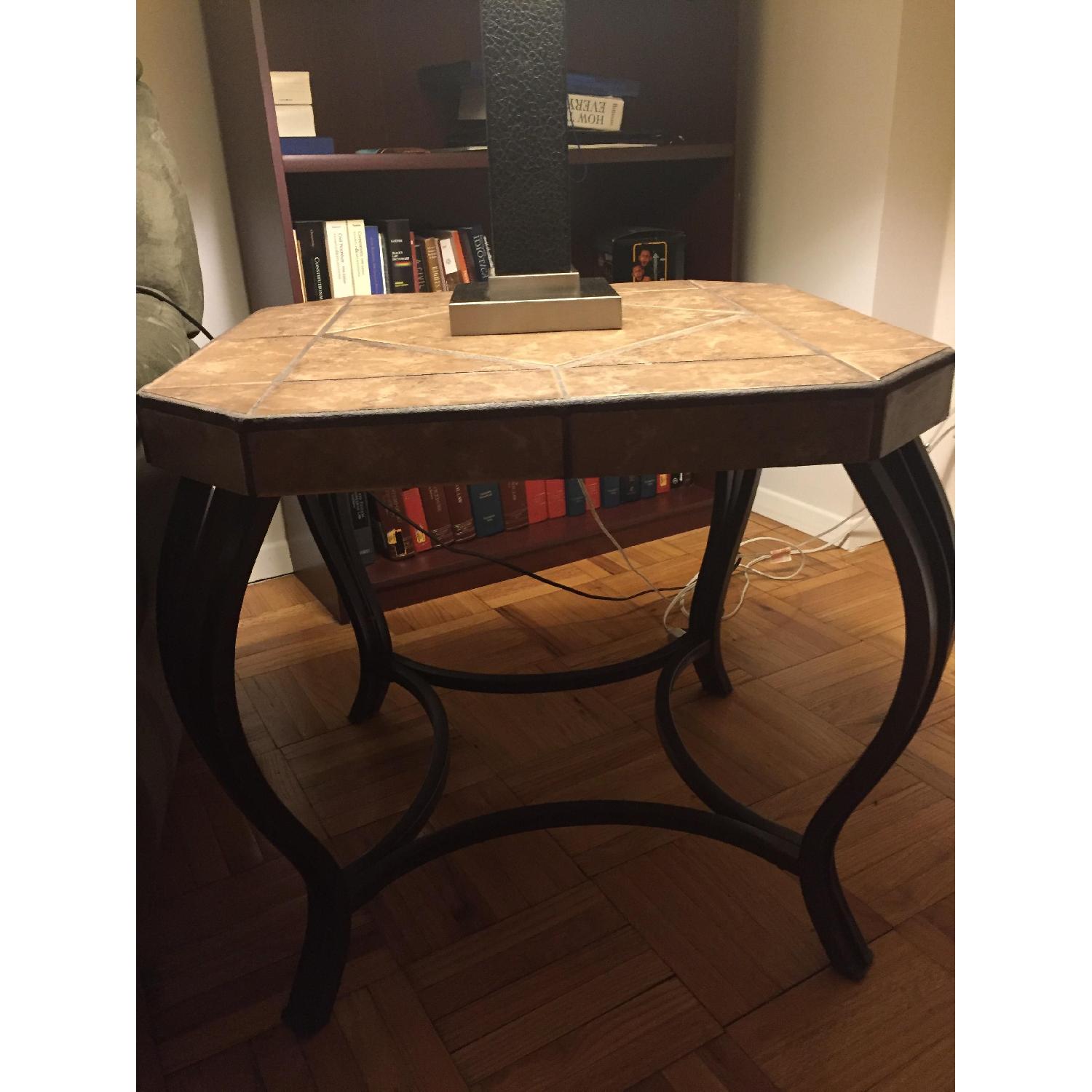 Value City Furniture Stone Top Side Table - image-1