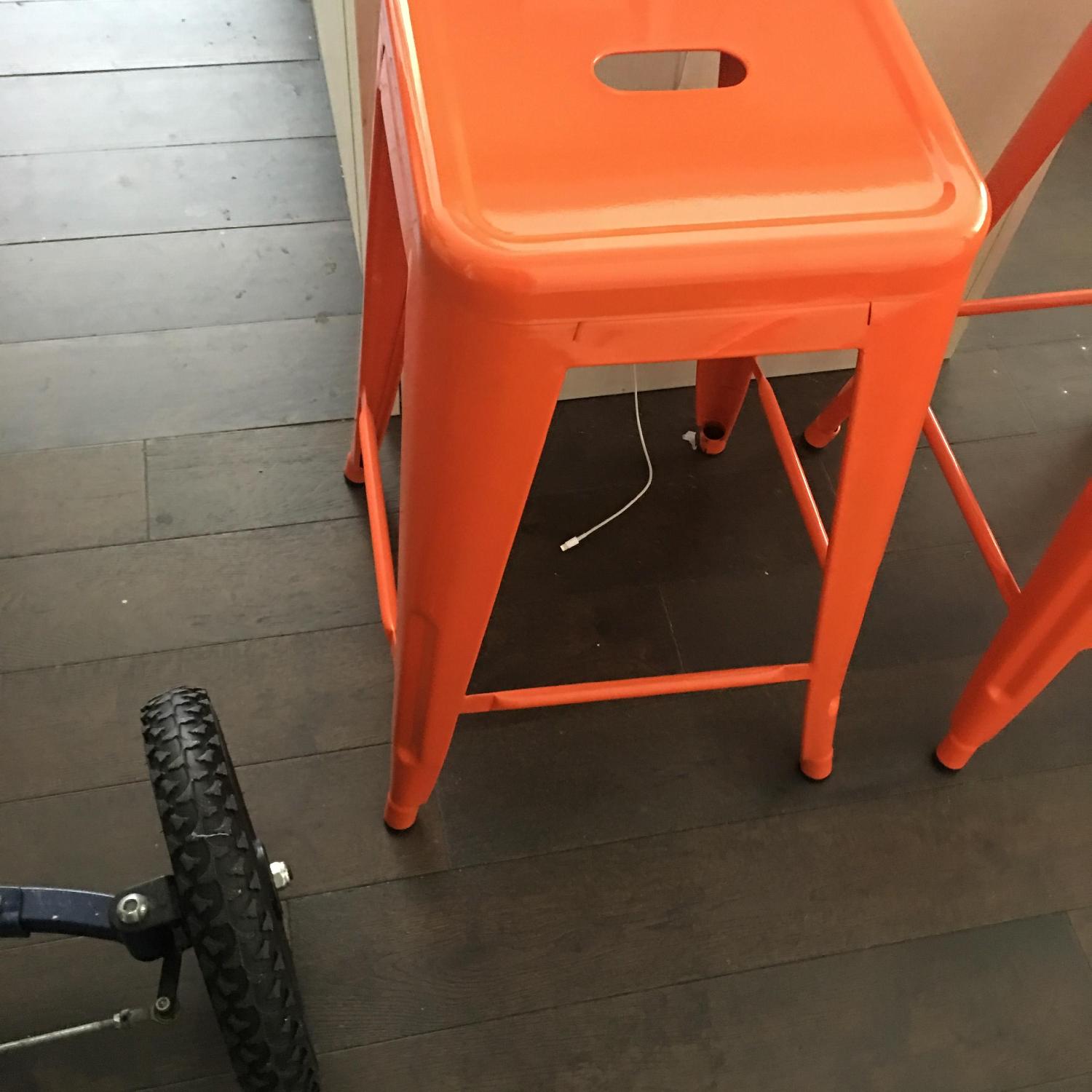 Orange Bar Stools - image-2