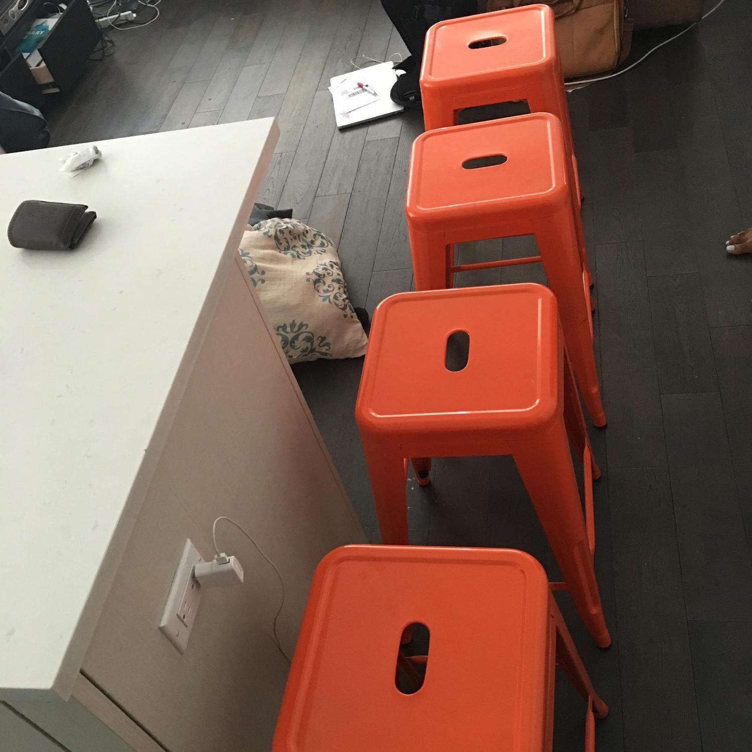 Orange Bar Stools - image-3