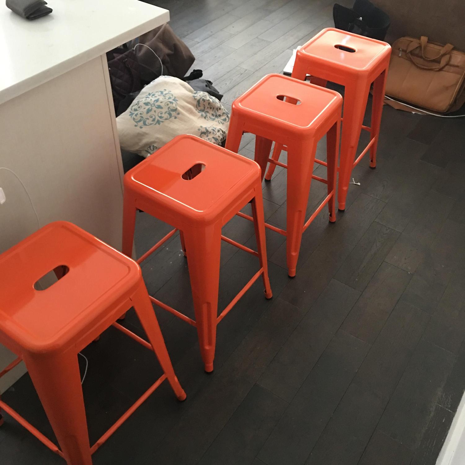 Orange Bar Stools - image-4