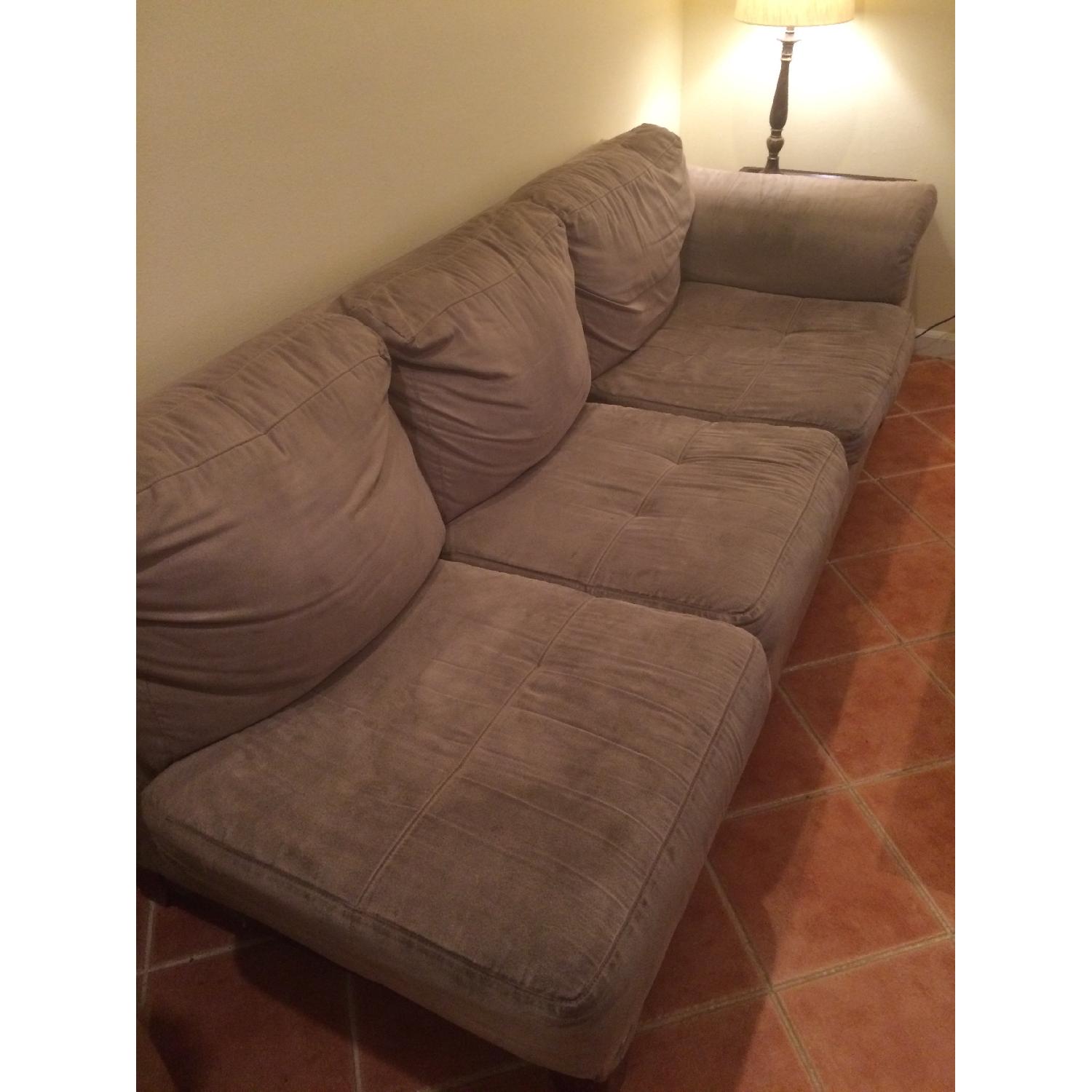 Ikea Suede Sleeper Sofa - image-1
