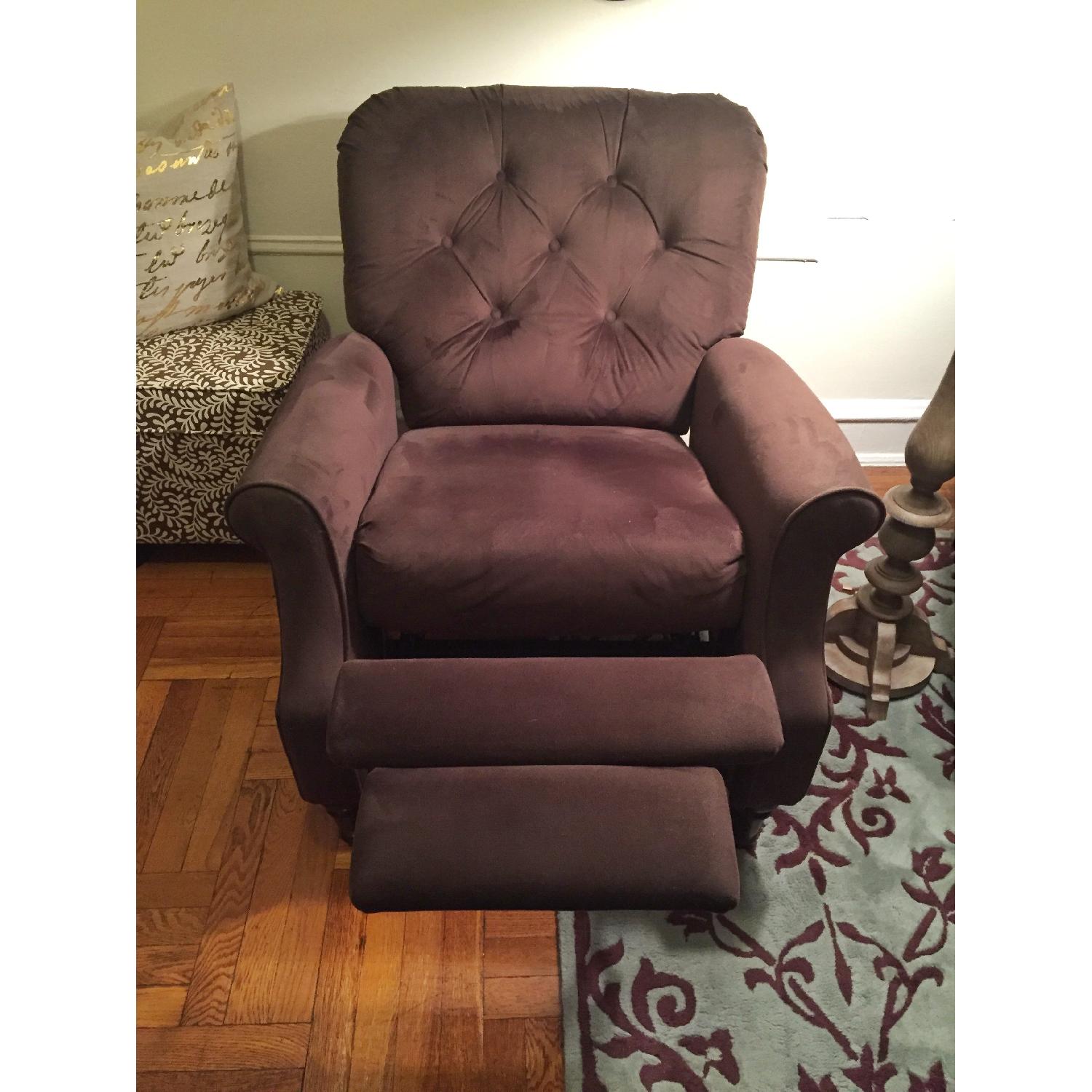 Bob's Chocolate Tufted Microsuede Recliners - image-2