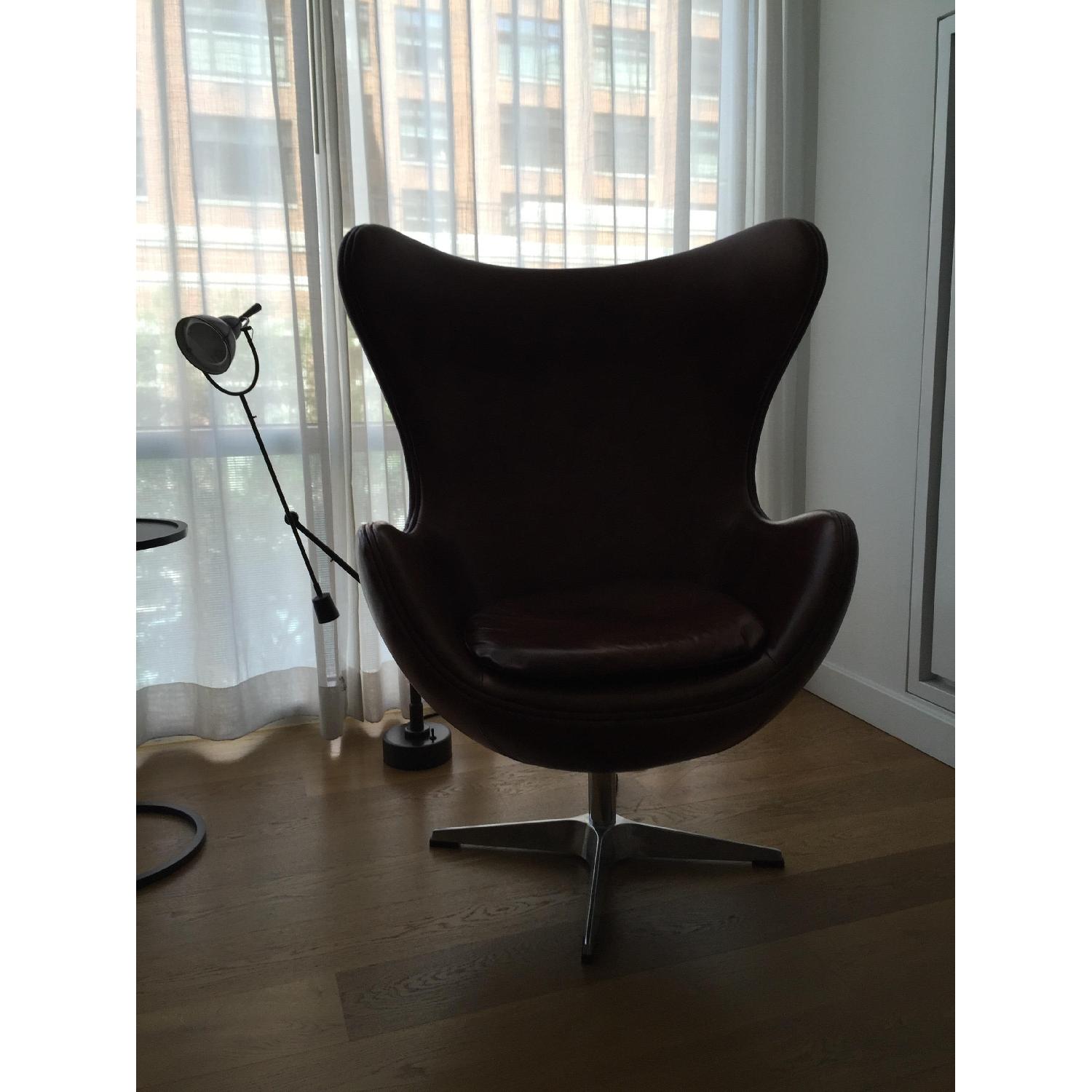 Restoration Hardware 1950s Copenhagen Leather Chair - image-3