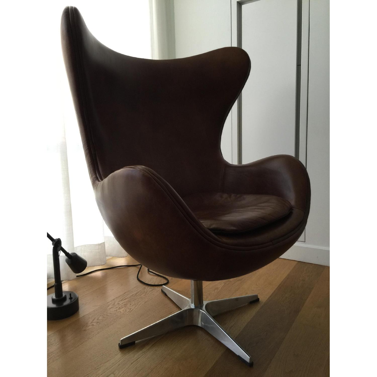 Restoration Hardware 1950s Copenhagen Leather Chair - image-6
