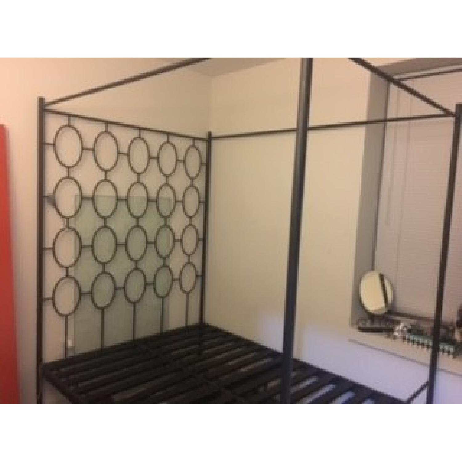 West Elm Iron Canopy Full Size Bed Frame - image-2