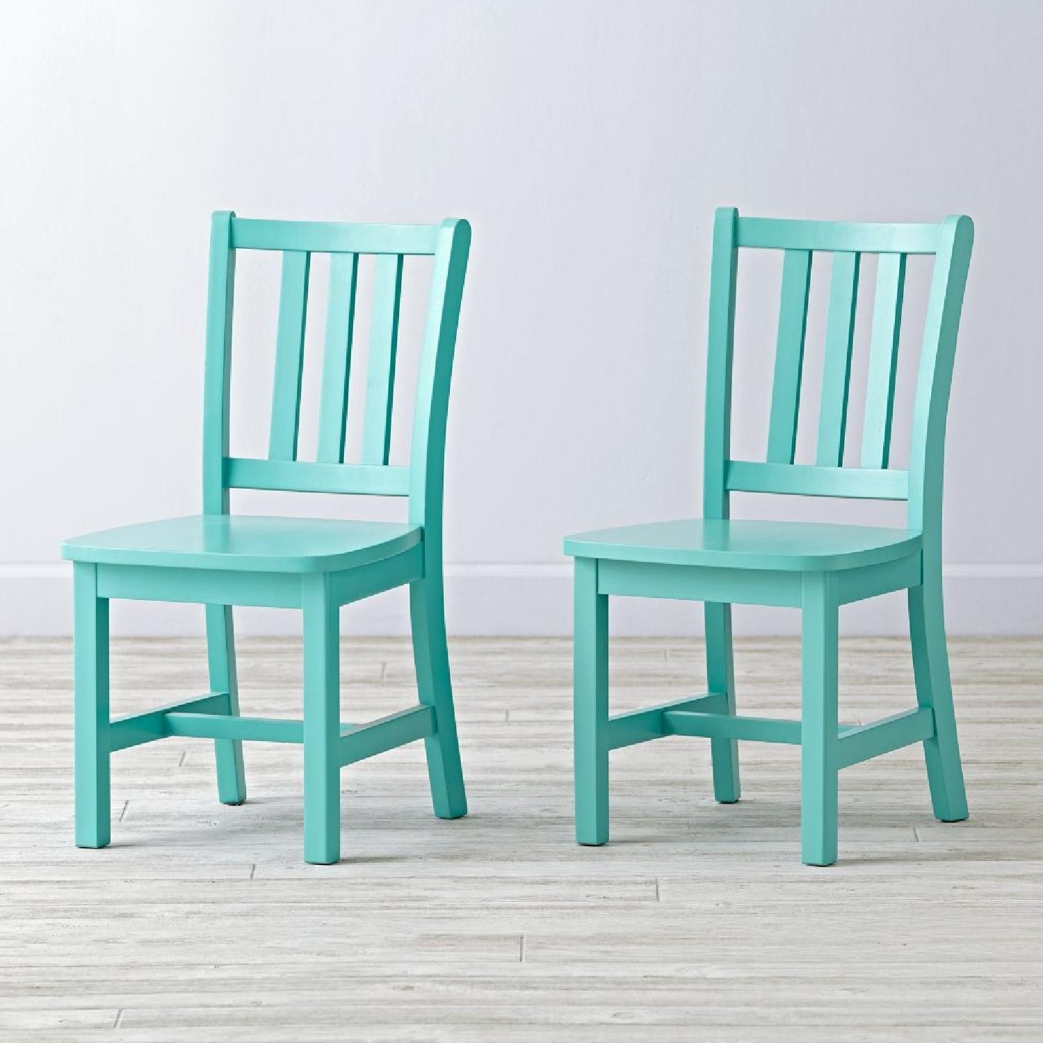 The Land of Nod Children's Table w/ 2 Chairs - image-1