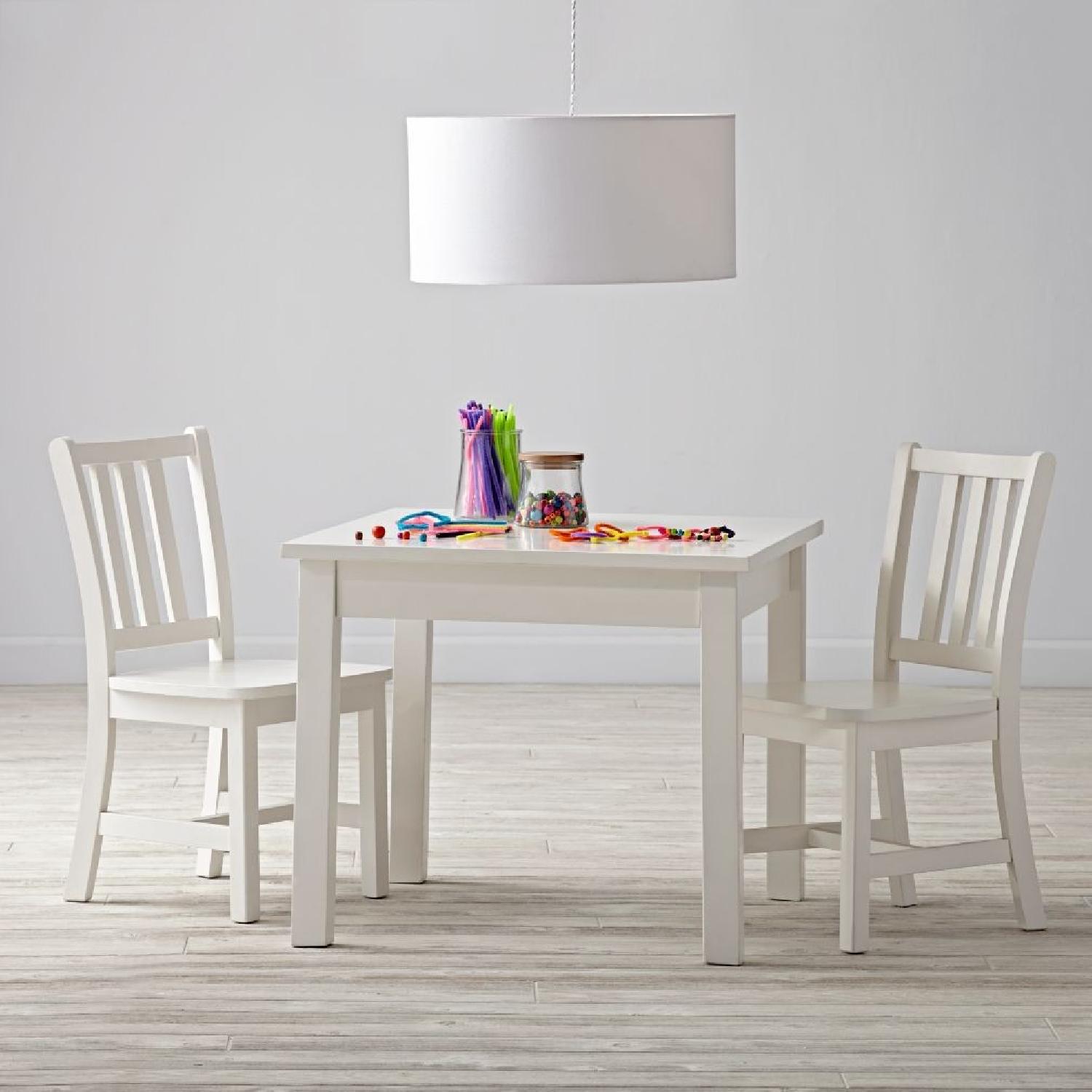 The Land of Nod Children's Table w/ 2 Chairs - image-2