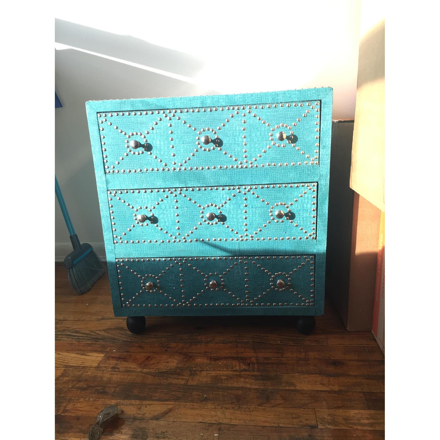 Studded Turquoise Dresser - image-1