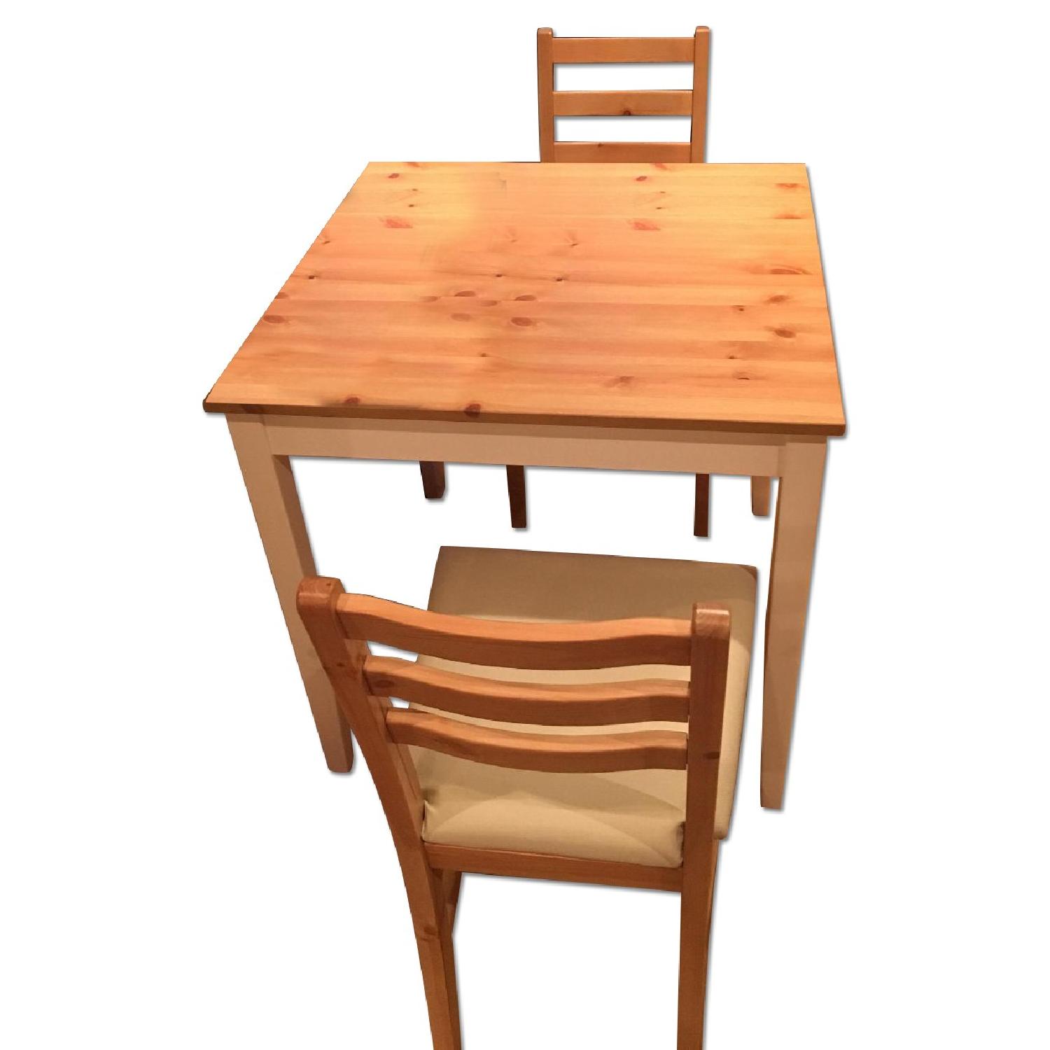 Ikea Lerhamn Kitchen Table w /2 Chairs - AptDeco