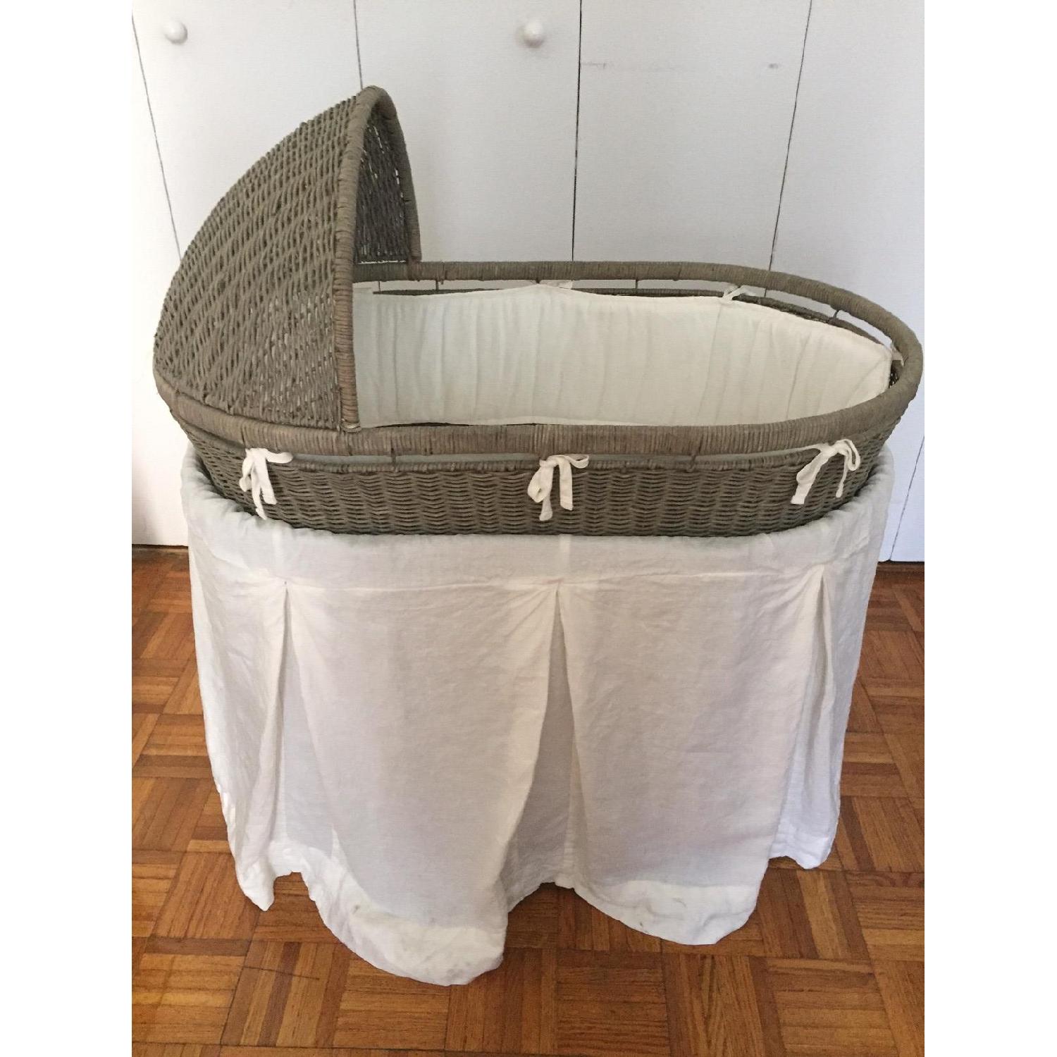 Restoration Hardware Baby & Child Heirloom Wicker Bassinet - image-2