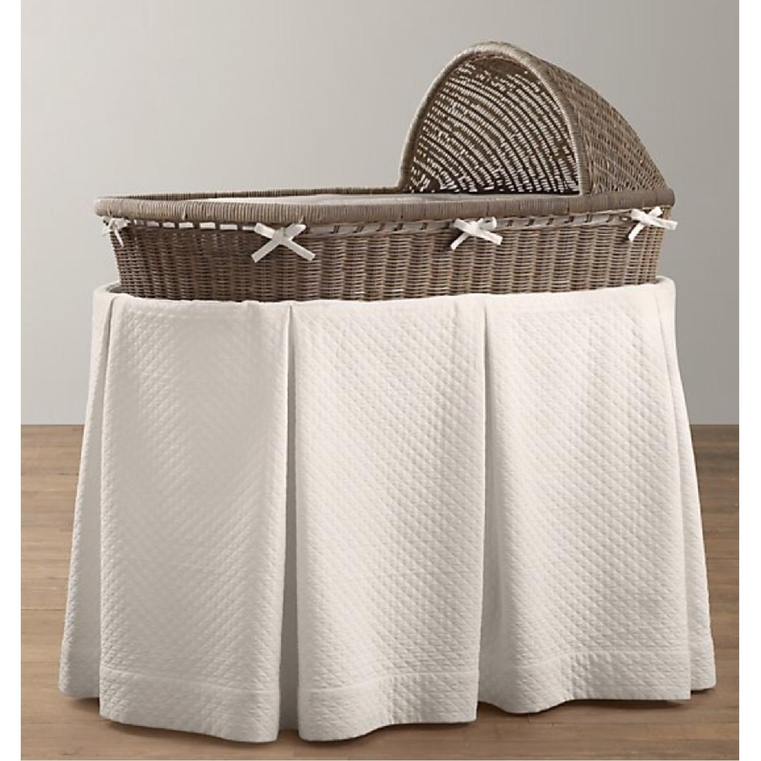 Restoration Hardware Baby & Child Heirloom Wicker Bassinet - image-3
