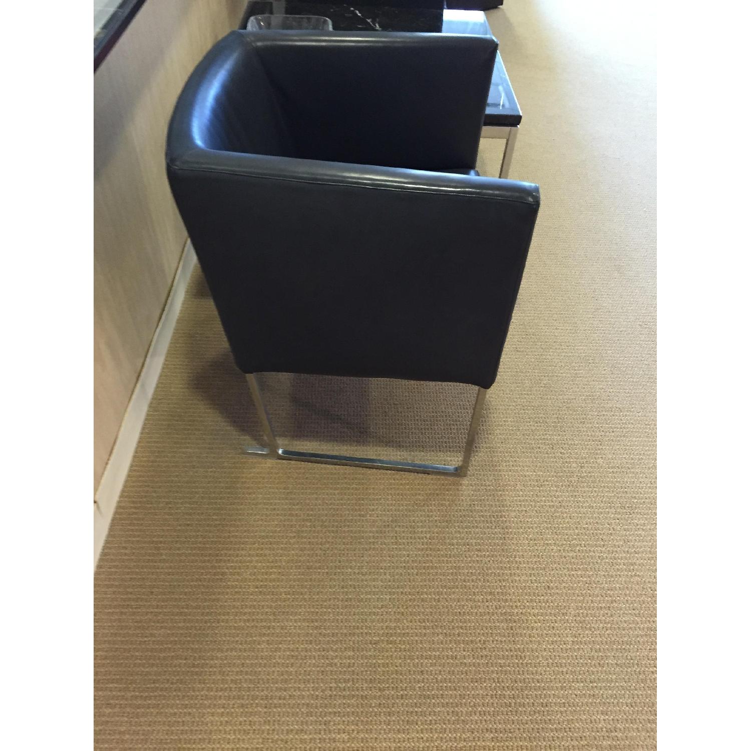 B&B Italia Black Leather Chairs - image-1