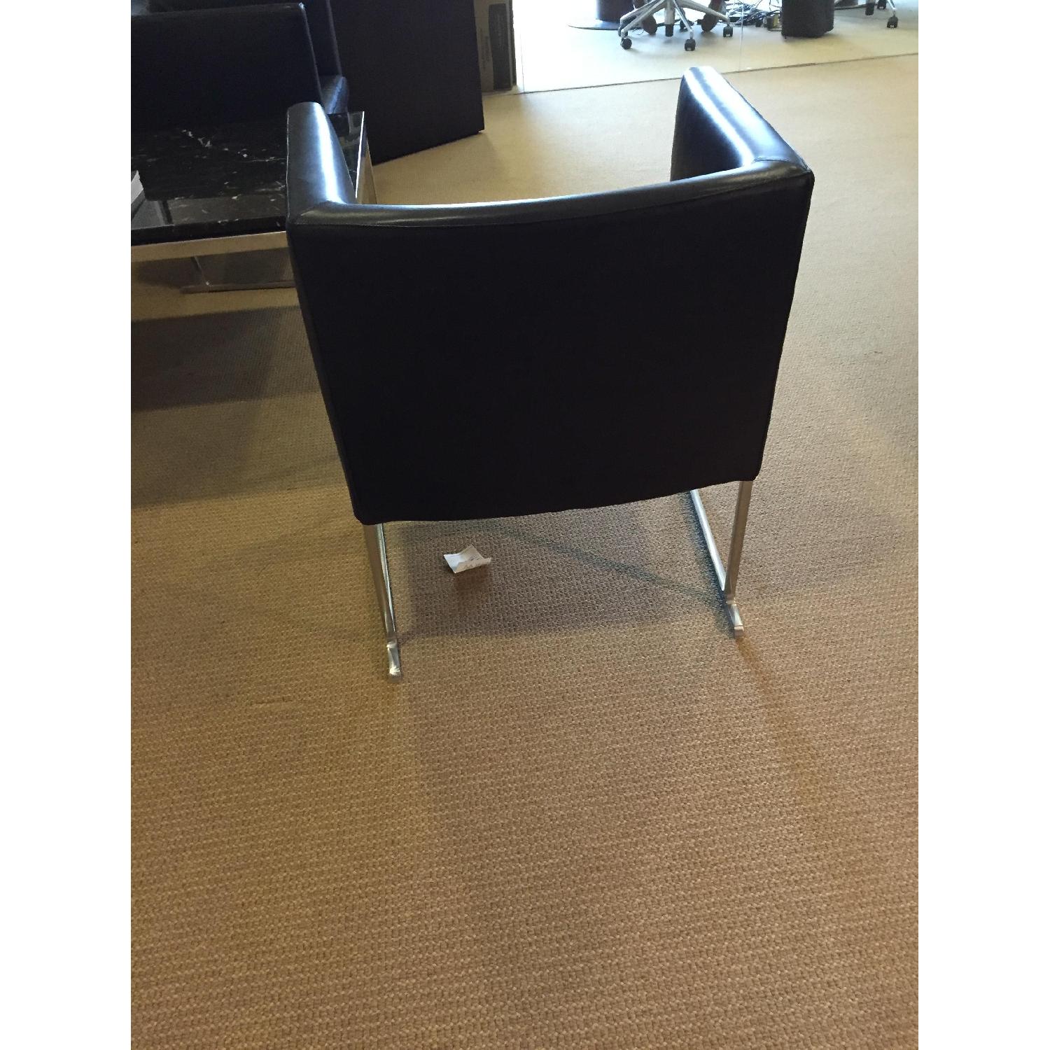 B&B Italia Black Leather Chairs - image-2