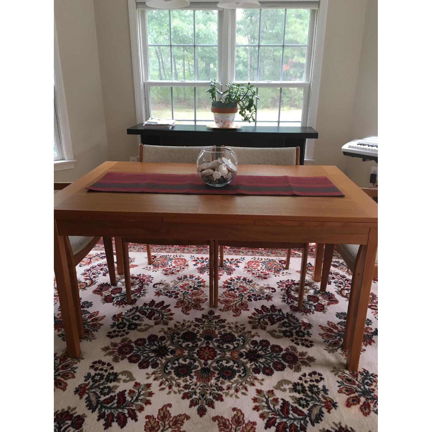 Teak Expandable Dining Table w/ 6 Chairs - image-2