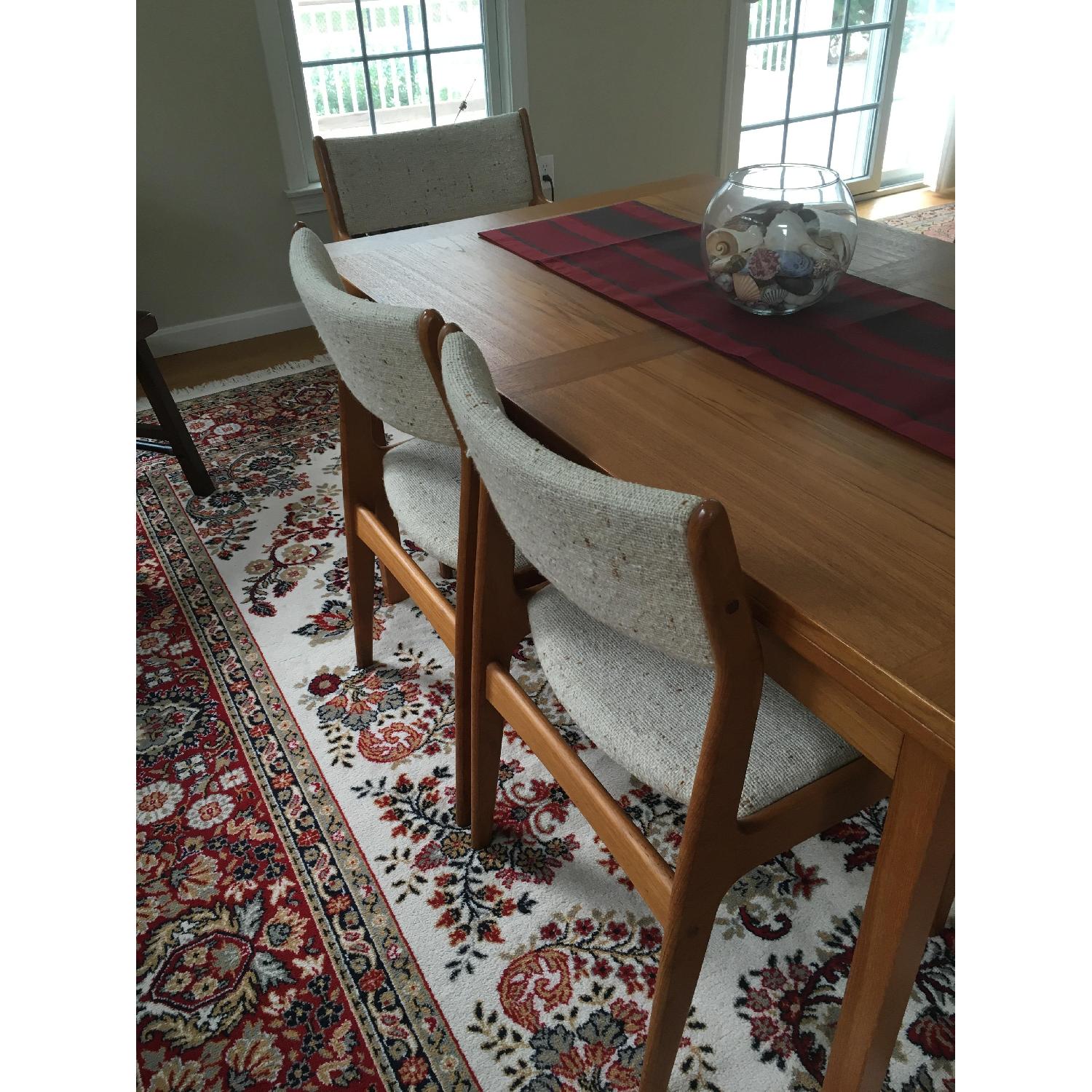 Teak Expandable Dining Table w/ 6 Chairs - image-6