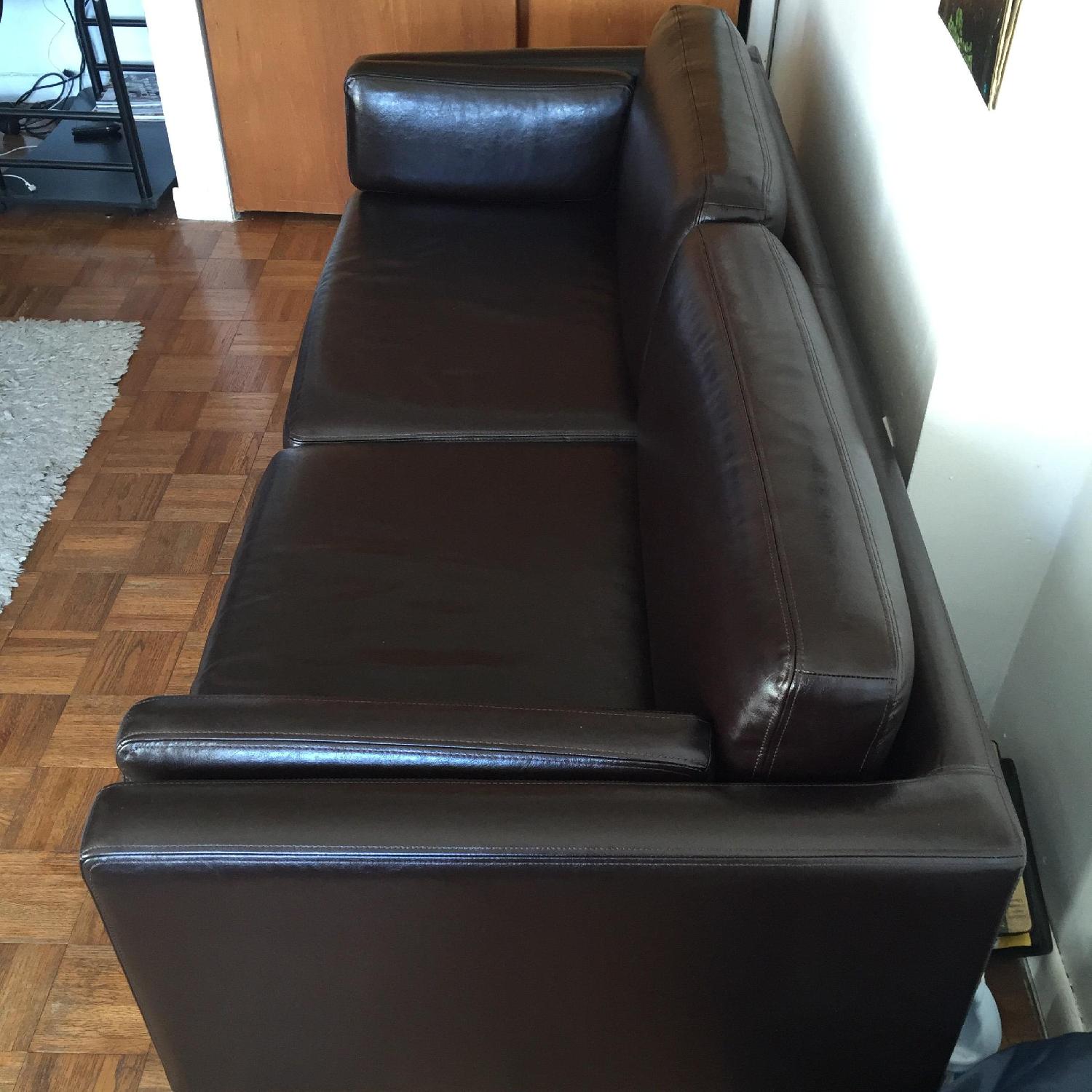 Ikea Dark Brown Leather Couch Aptdeco