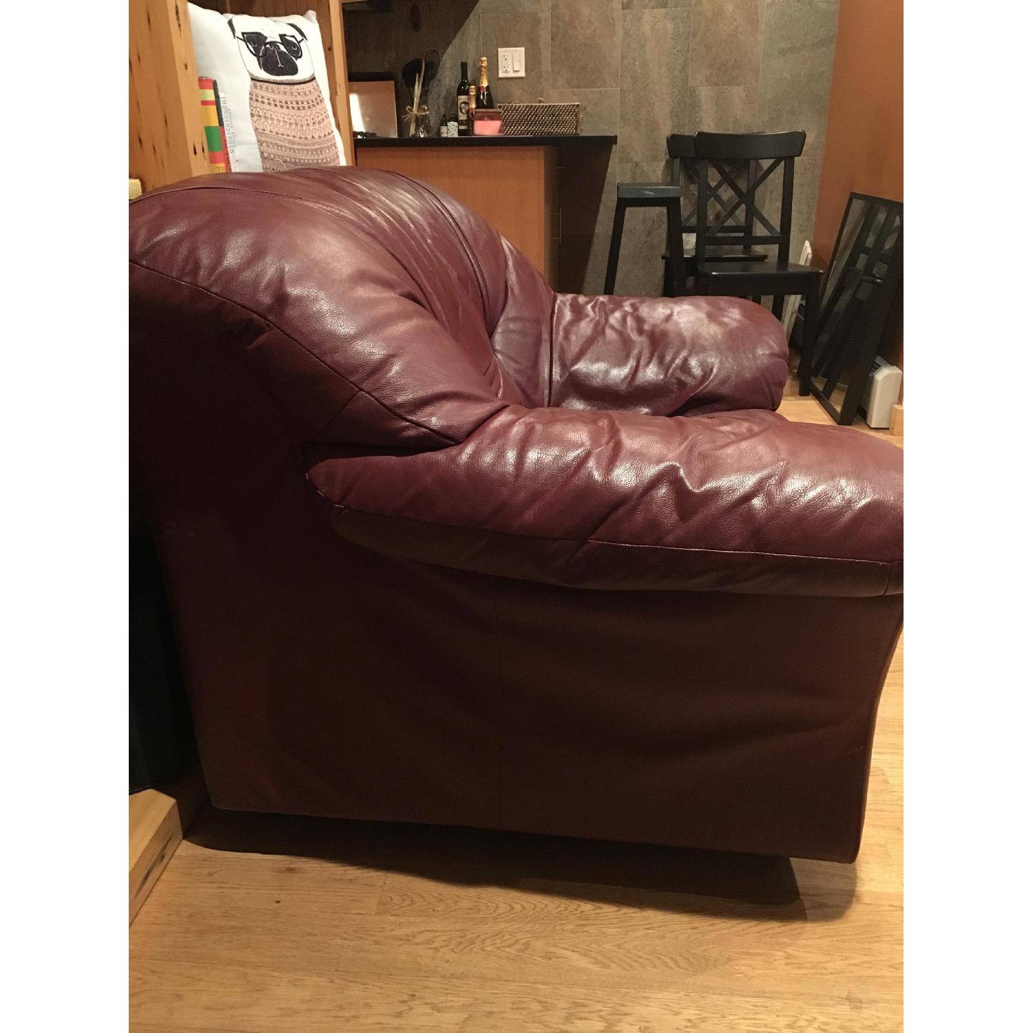 Burgundy Love Seat - image-3