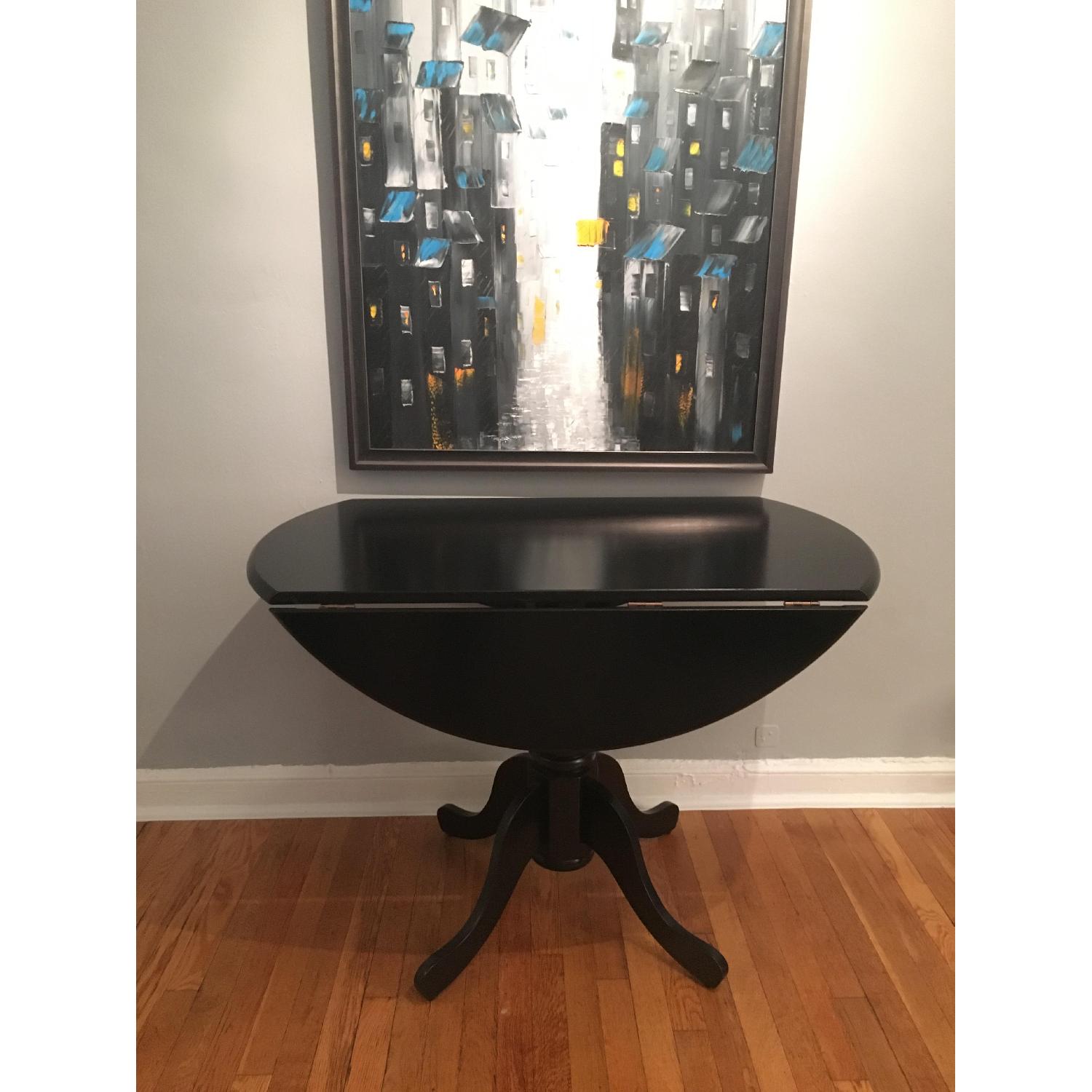 Black Drop Leaf Table - image-1
