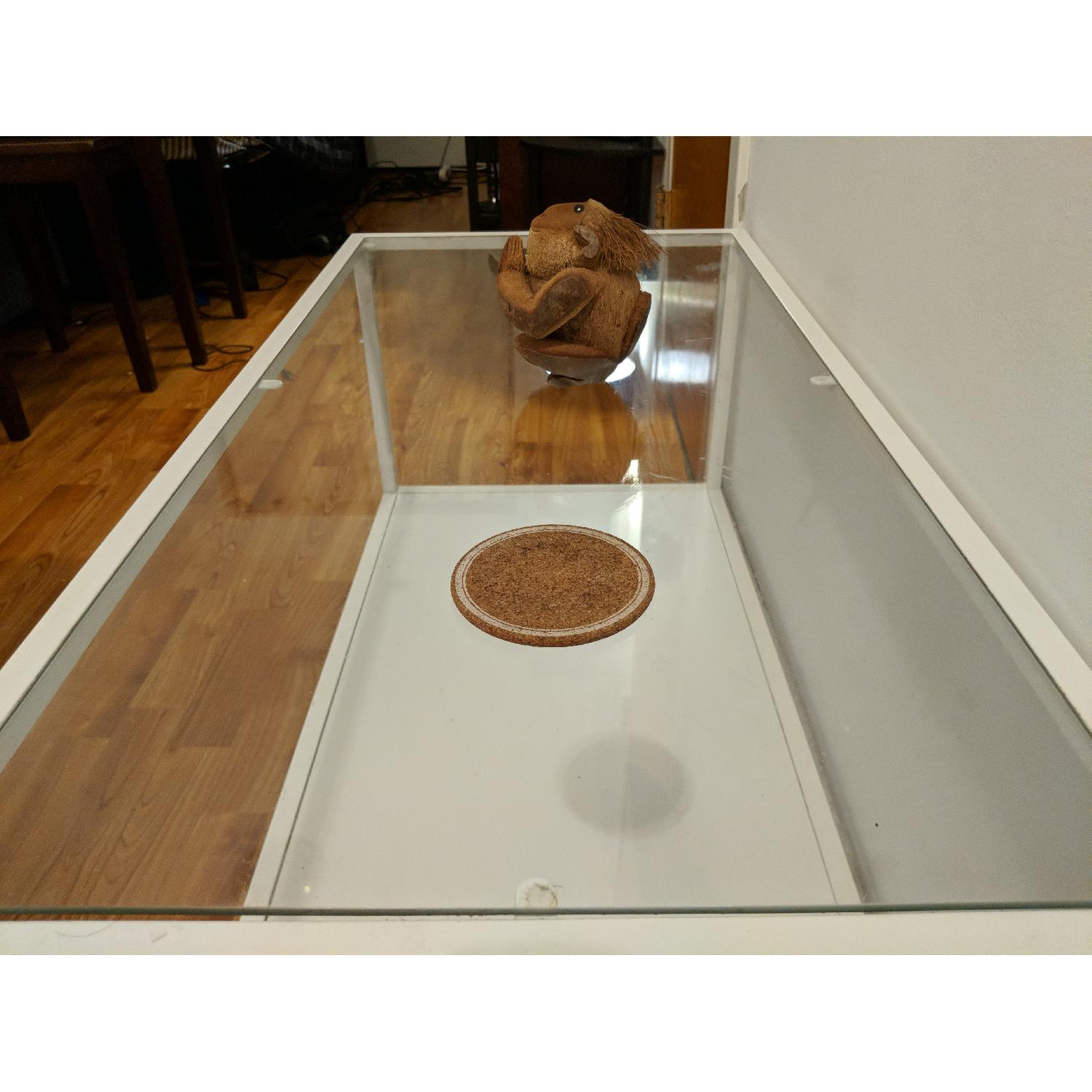 Ikea White & Glass Coffee Table - image-2