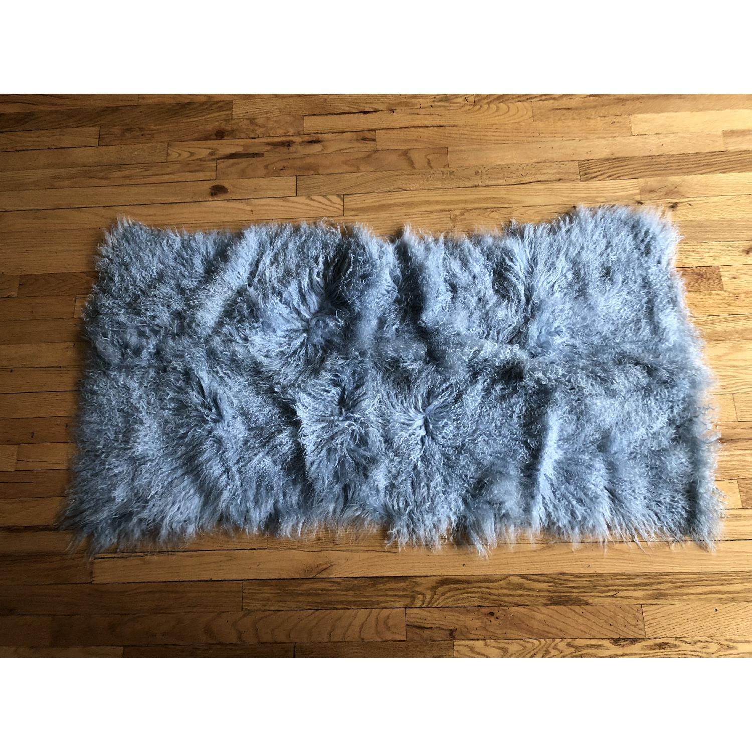 Blue Sheepskin Rug - image-1