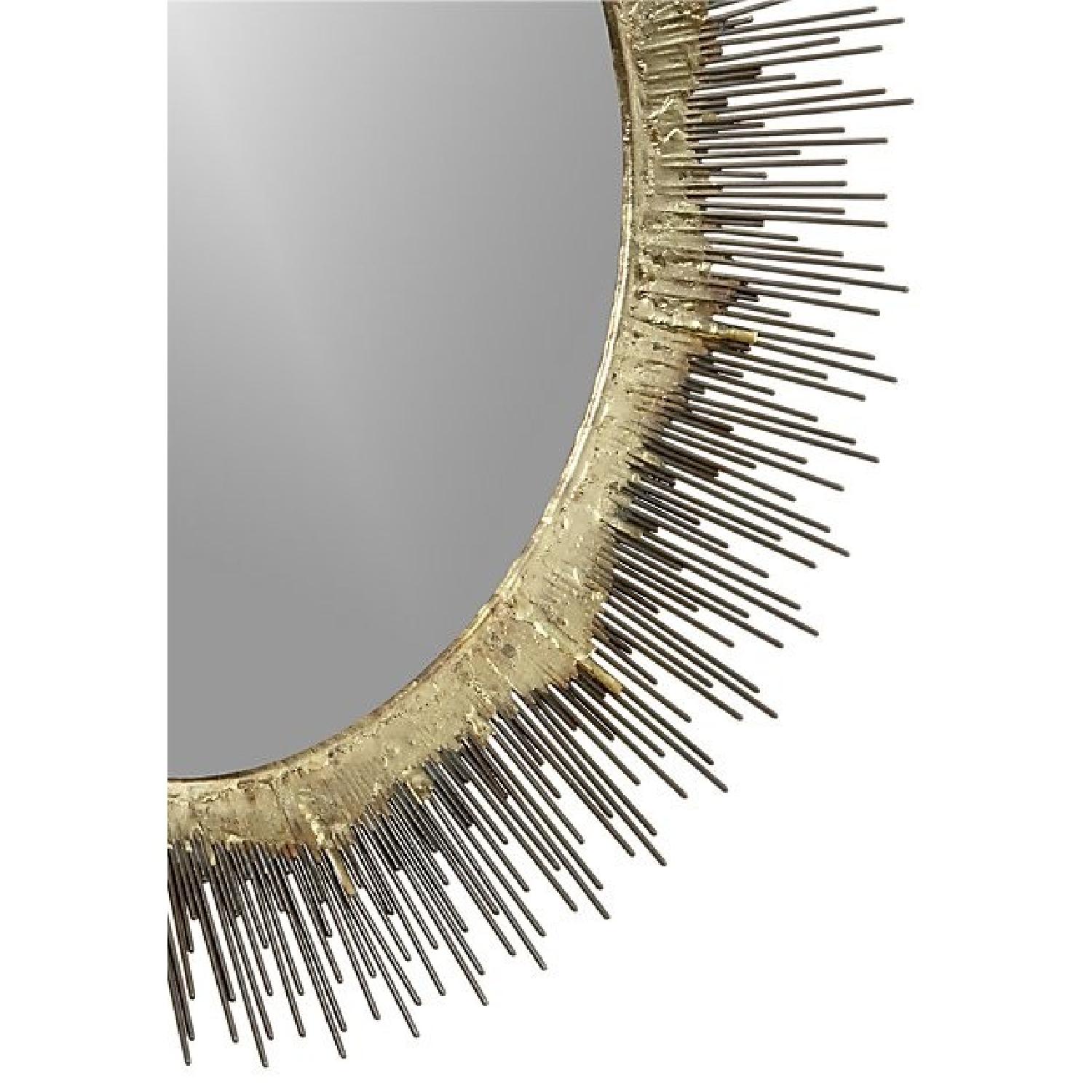 Crate & Barrel Clarendon Brass Small Round Wall Mirror - image-4